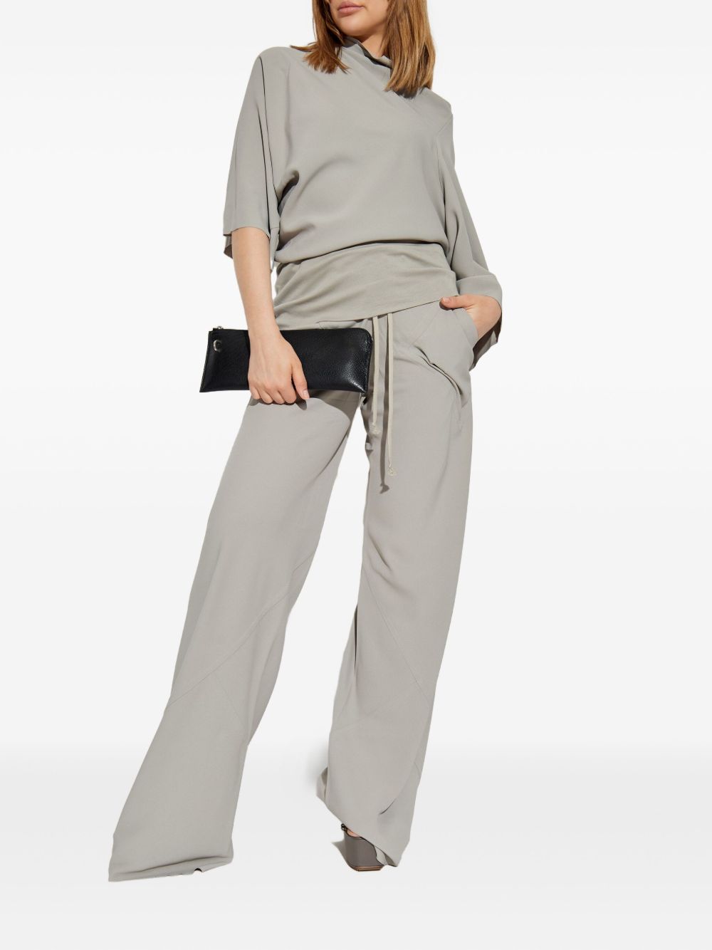 RICK OWENS Cowl Neck Cinched Waist Sweater for Women