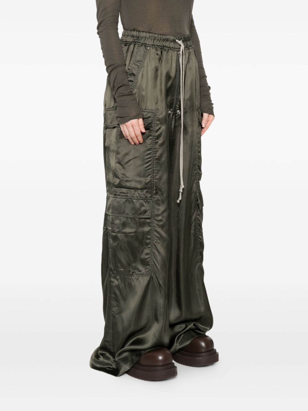 RICK OWENS Drawstring Cargo Trousers for Women - FW25