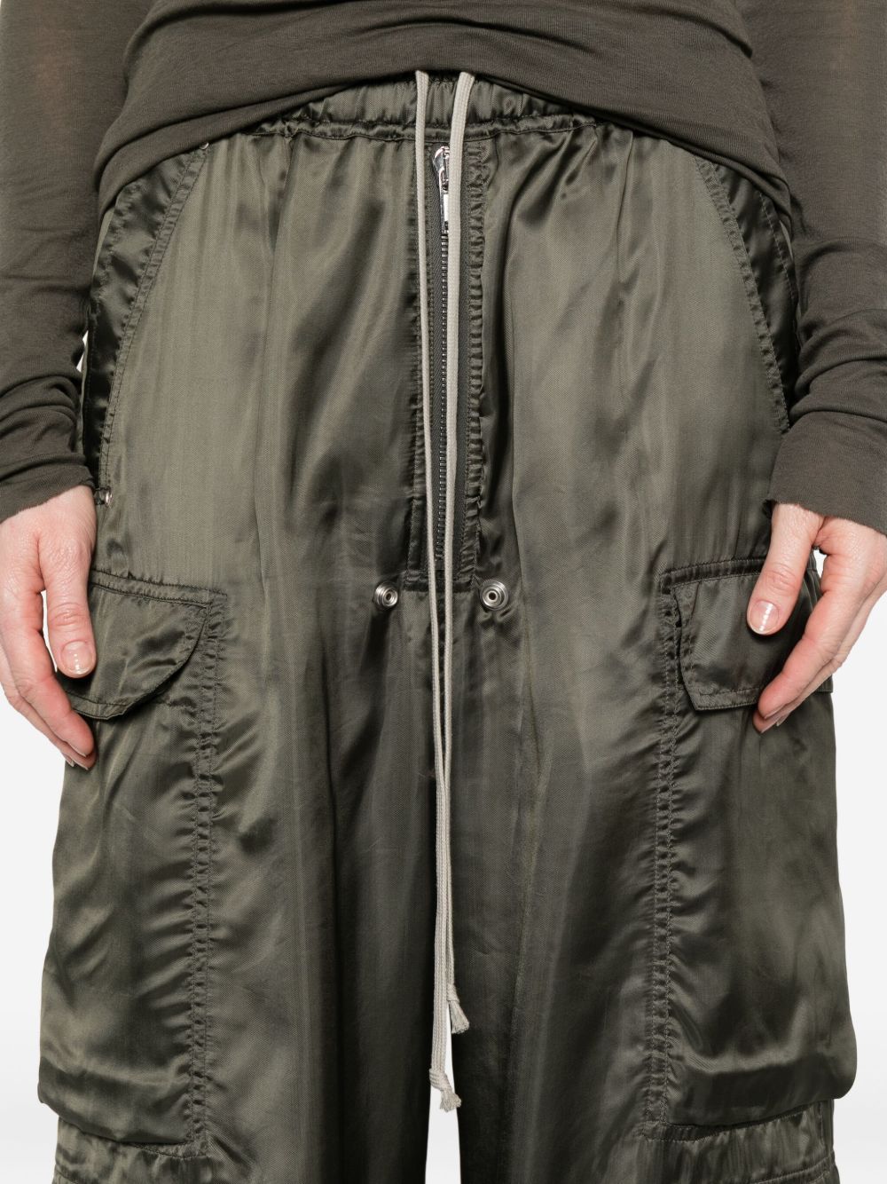 RICK OWENS Drawstring Cargo Trousers for Women - FW25