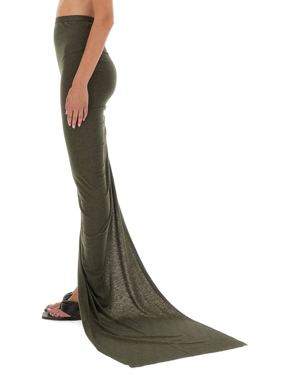 RICK OWENS Slim Fit Midi Skirt - Size 40