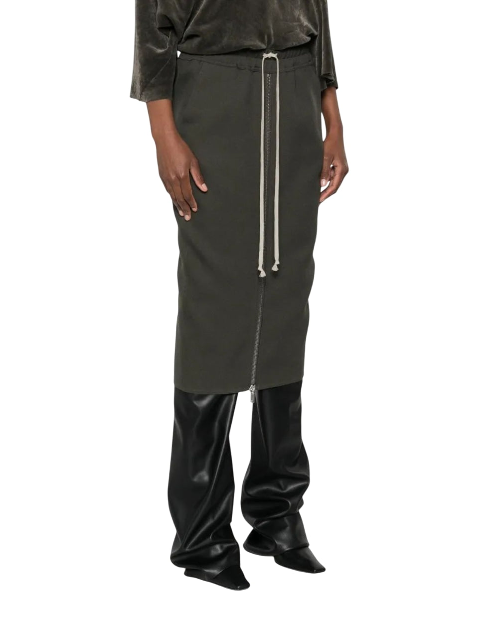 RICK OWENS Front Zip Pillar Skirt