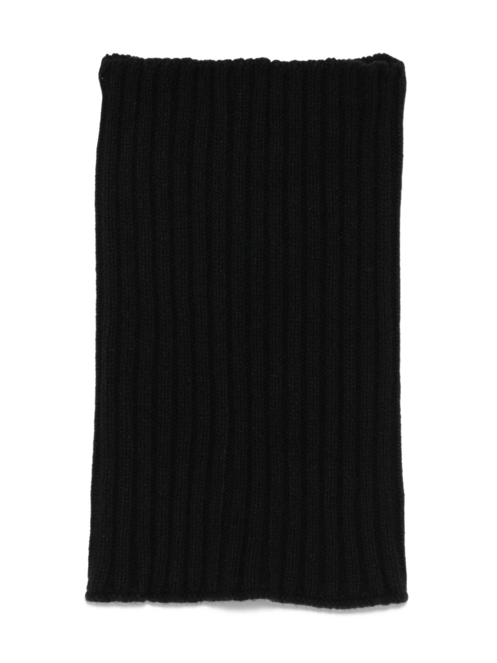RICK OWENS Cashmere Wool Blend Ribbed Knit Scarf