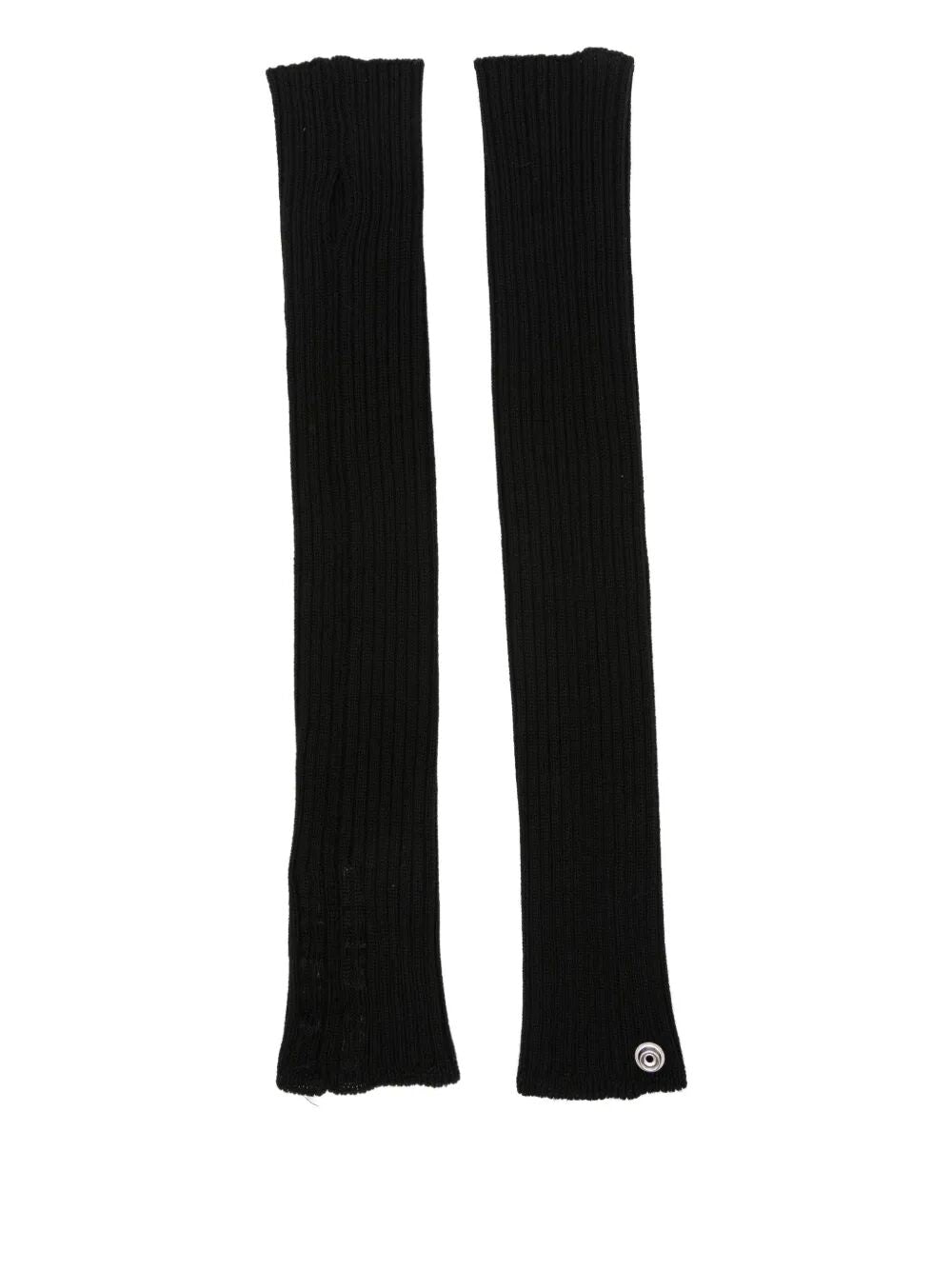 RICK OWENS Long Tube Wool Arm Warmers with Thumbholes