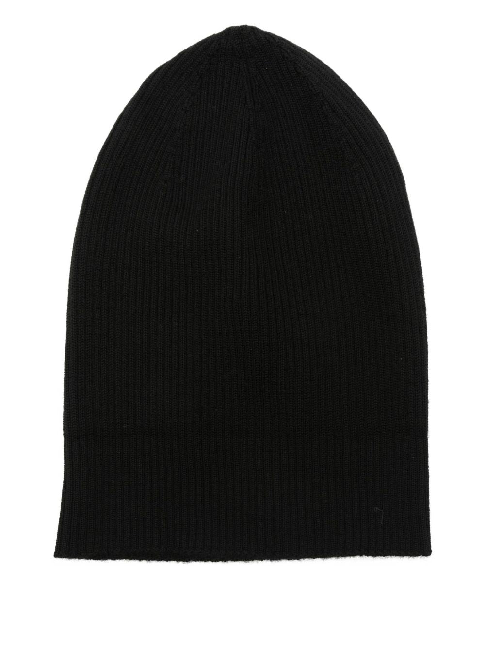 RICK OWENS Ribbed Wool Beanie for Women - Close-Fitting Style
