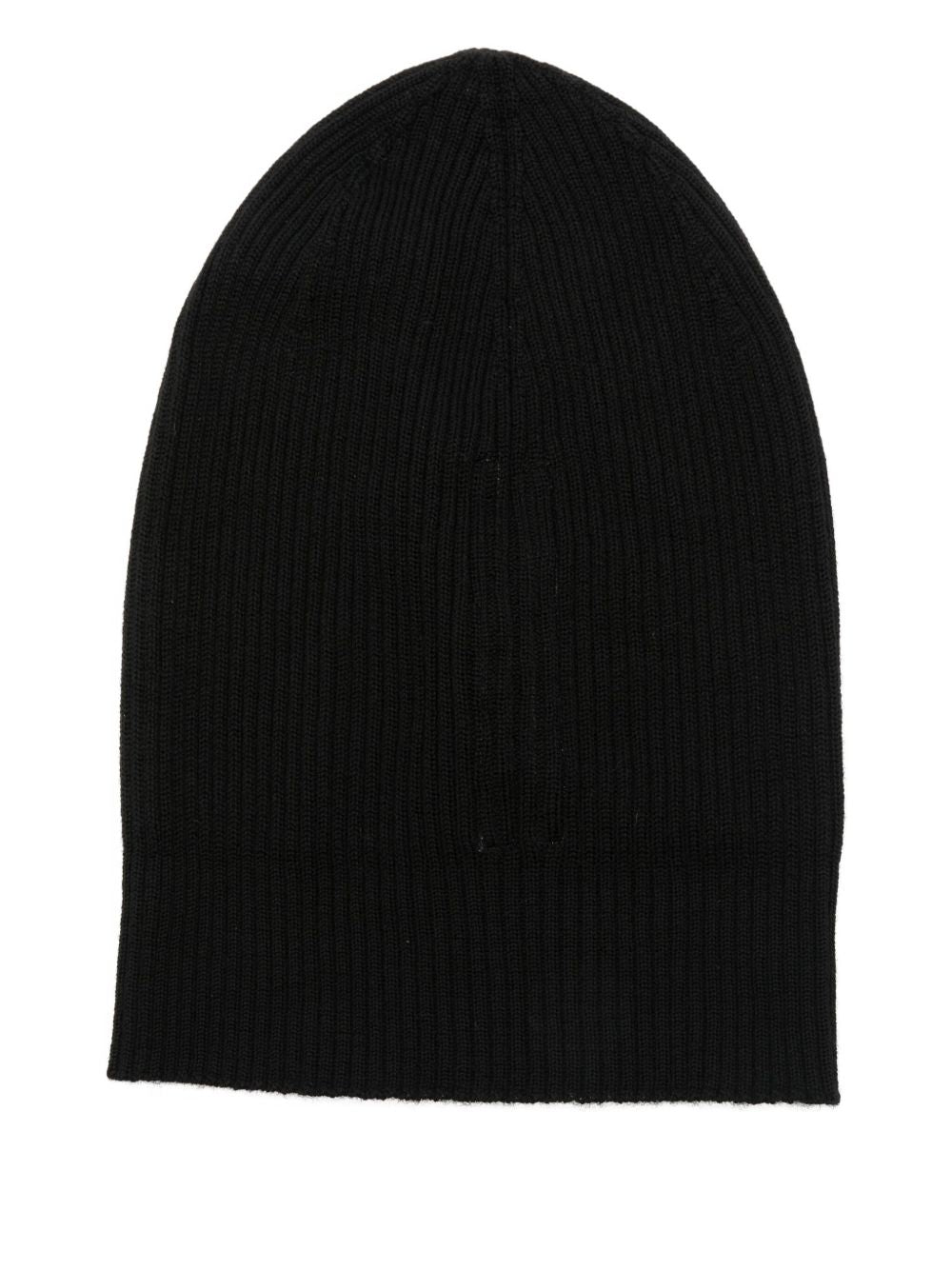 RICK OWENS Ribbed Wool Beanie for Women - Close-Fitting Style