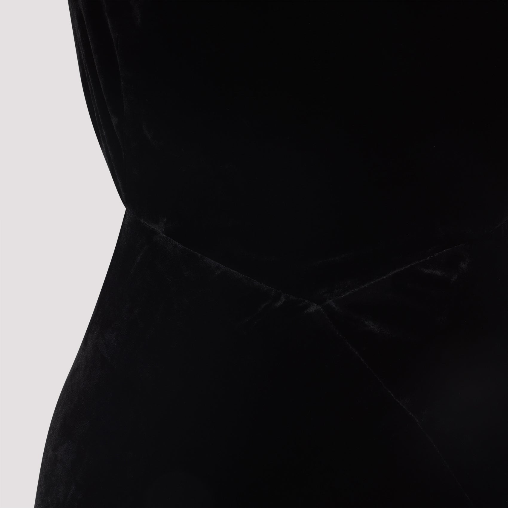 RICK OWENS Sleeveless Cut-Out Detail Fitted Dress with Floor-Length Skirt