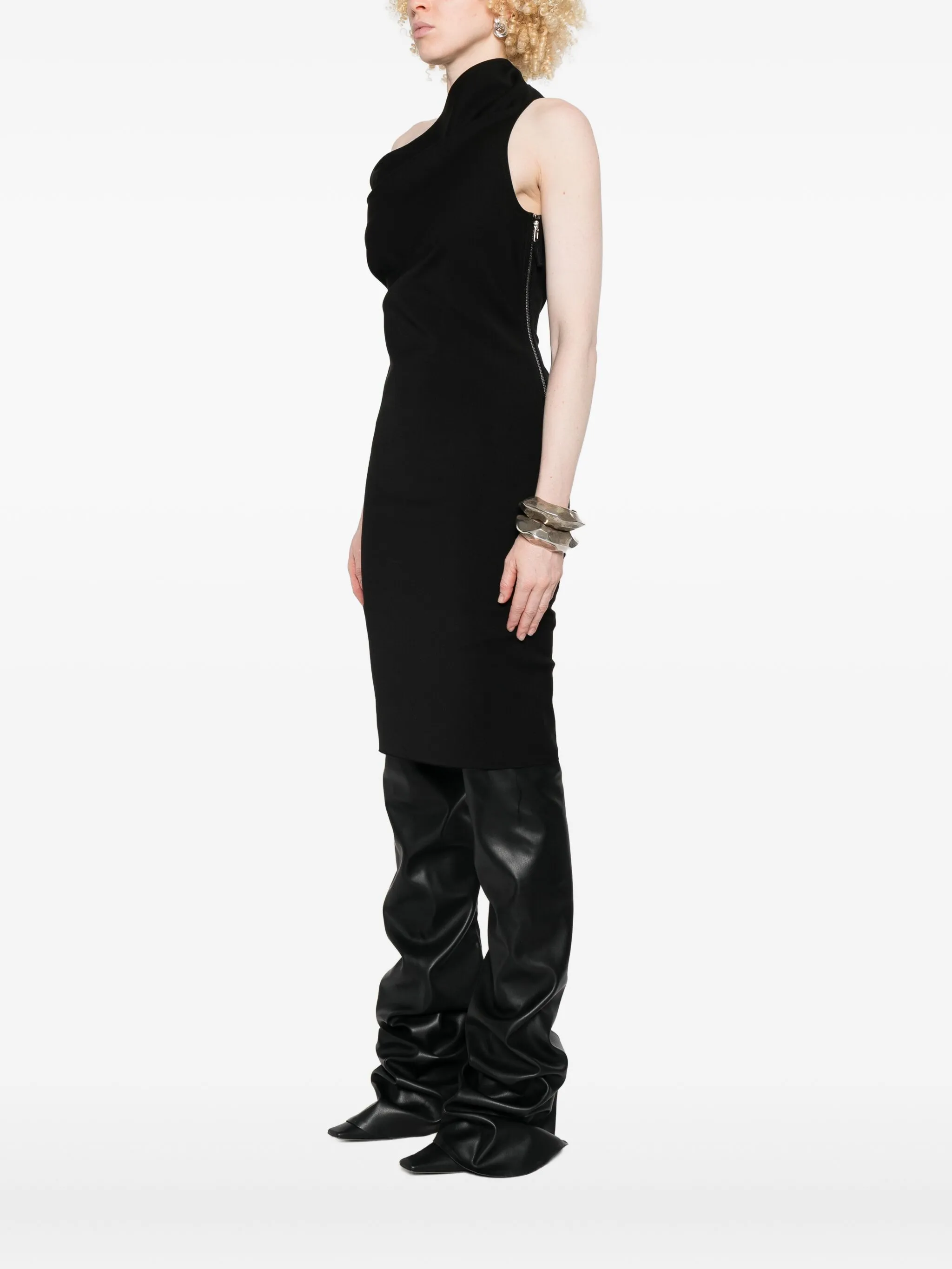 RICK OWENS One-Shoulder Mini Dress