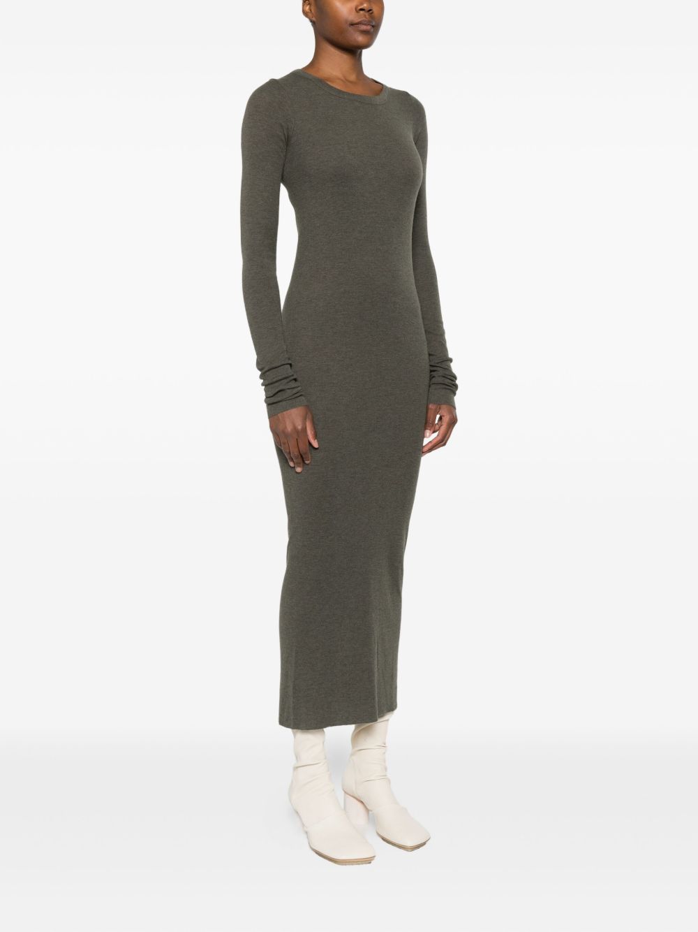 RICK OWENS Elegant Long Sleeve Midi Dress