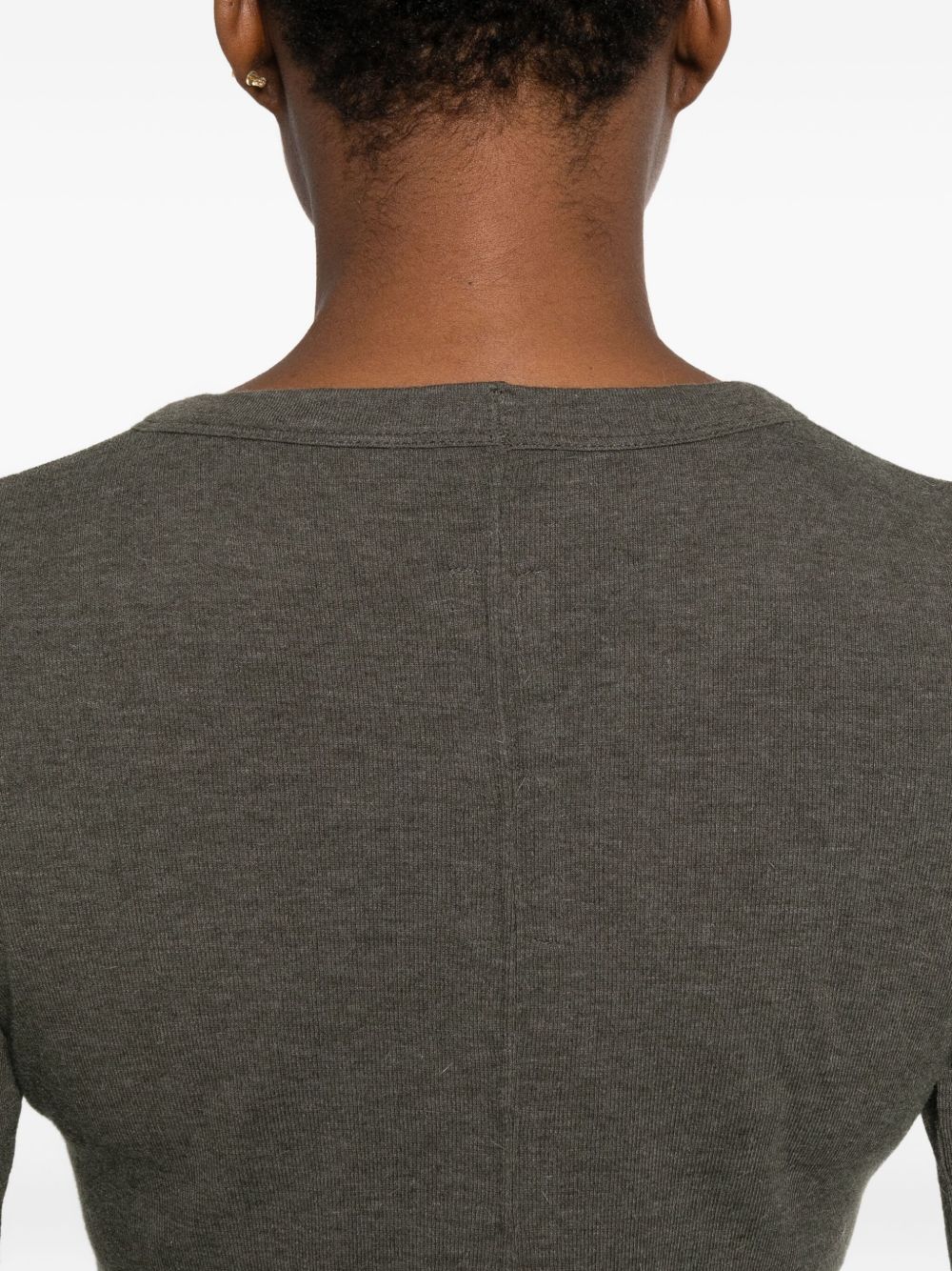 RICK OWENS Elegant Long Sleeve Midi Dress