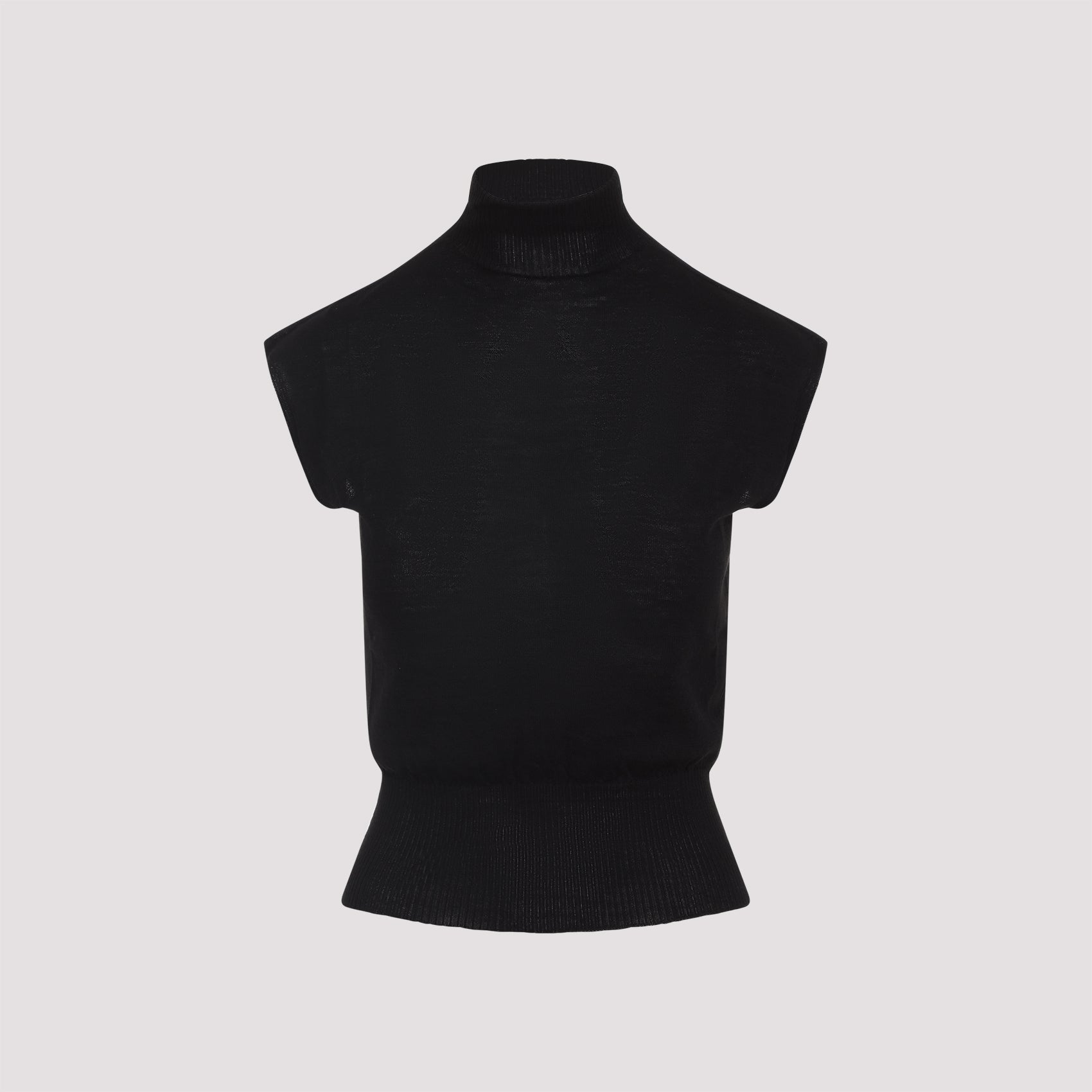 RICK OWENS Turtle Neck Wool Top