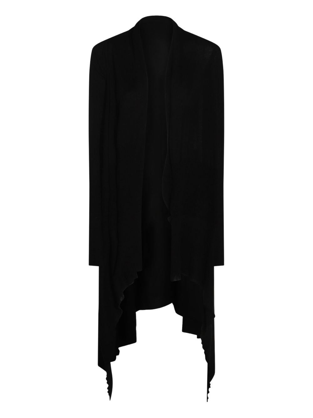 RICK OWENS Long Knit Cardigan with Asymmetric Hem for Women