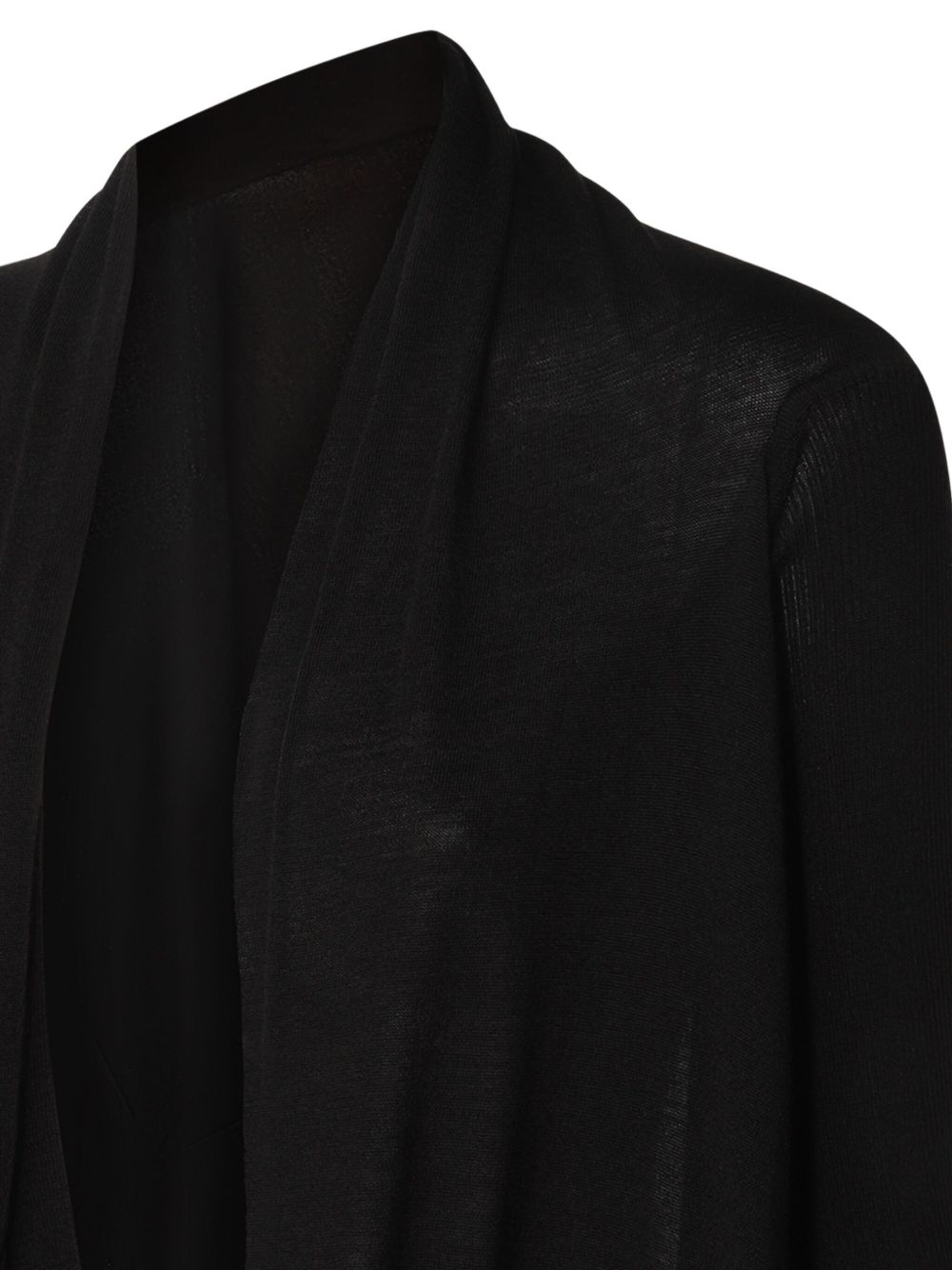 RICK OWENS Long Knit Cardigan with Asymmetric Hem for Women