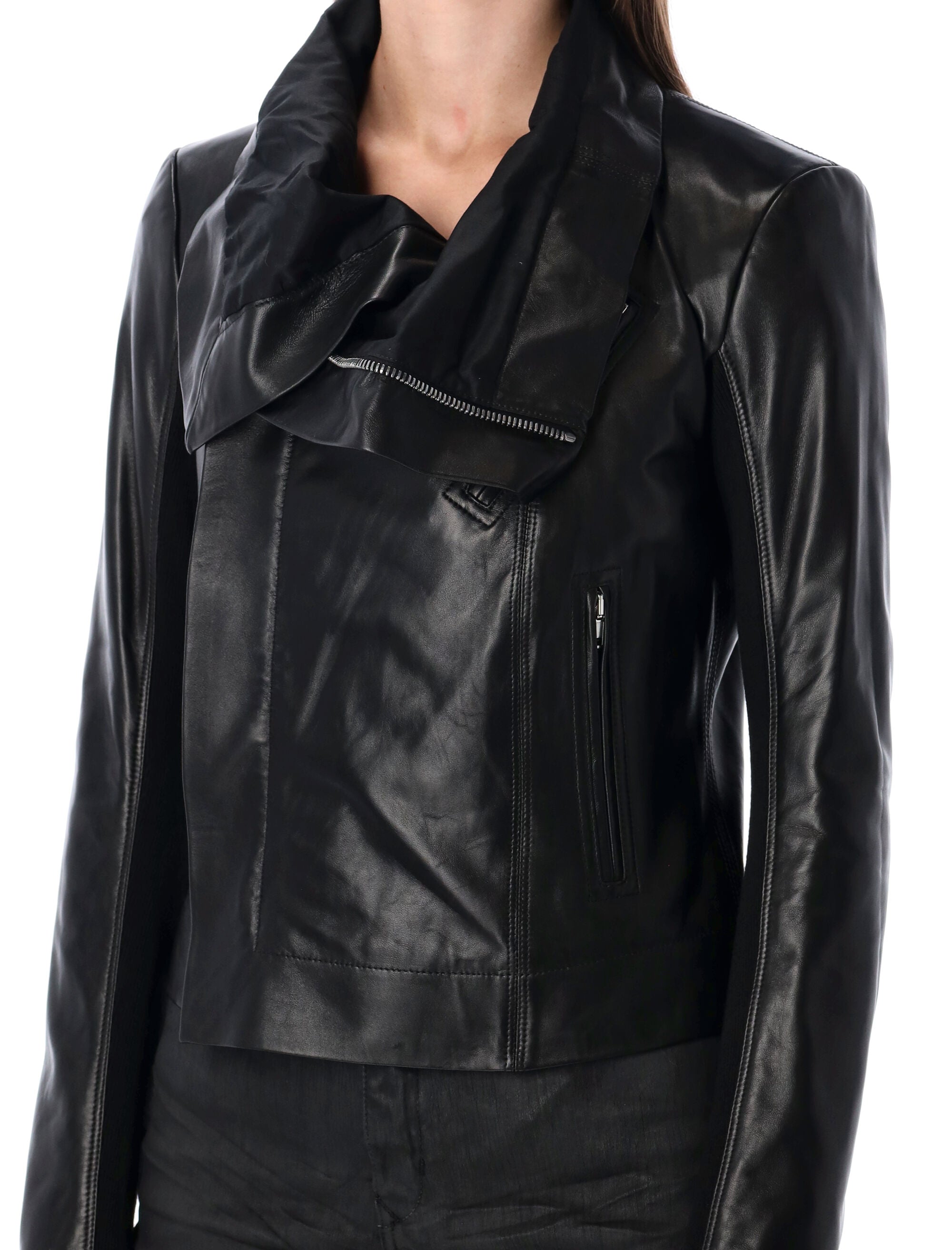 RICK OWENS Avant-Garde Lamb Leather Jacket - Size 42