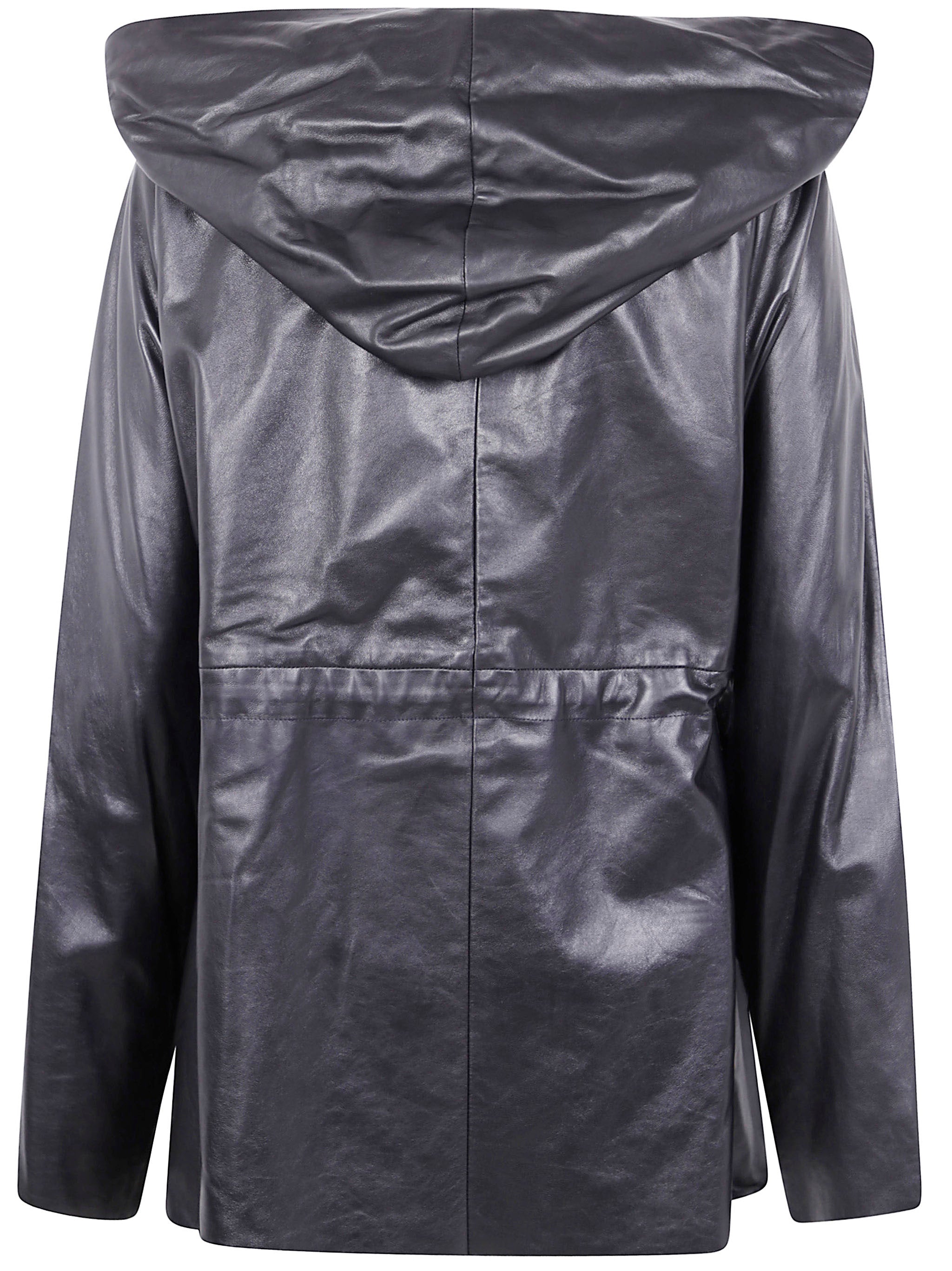 RICK OWENS Women's Zipfront Hooded Leather Jacket