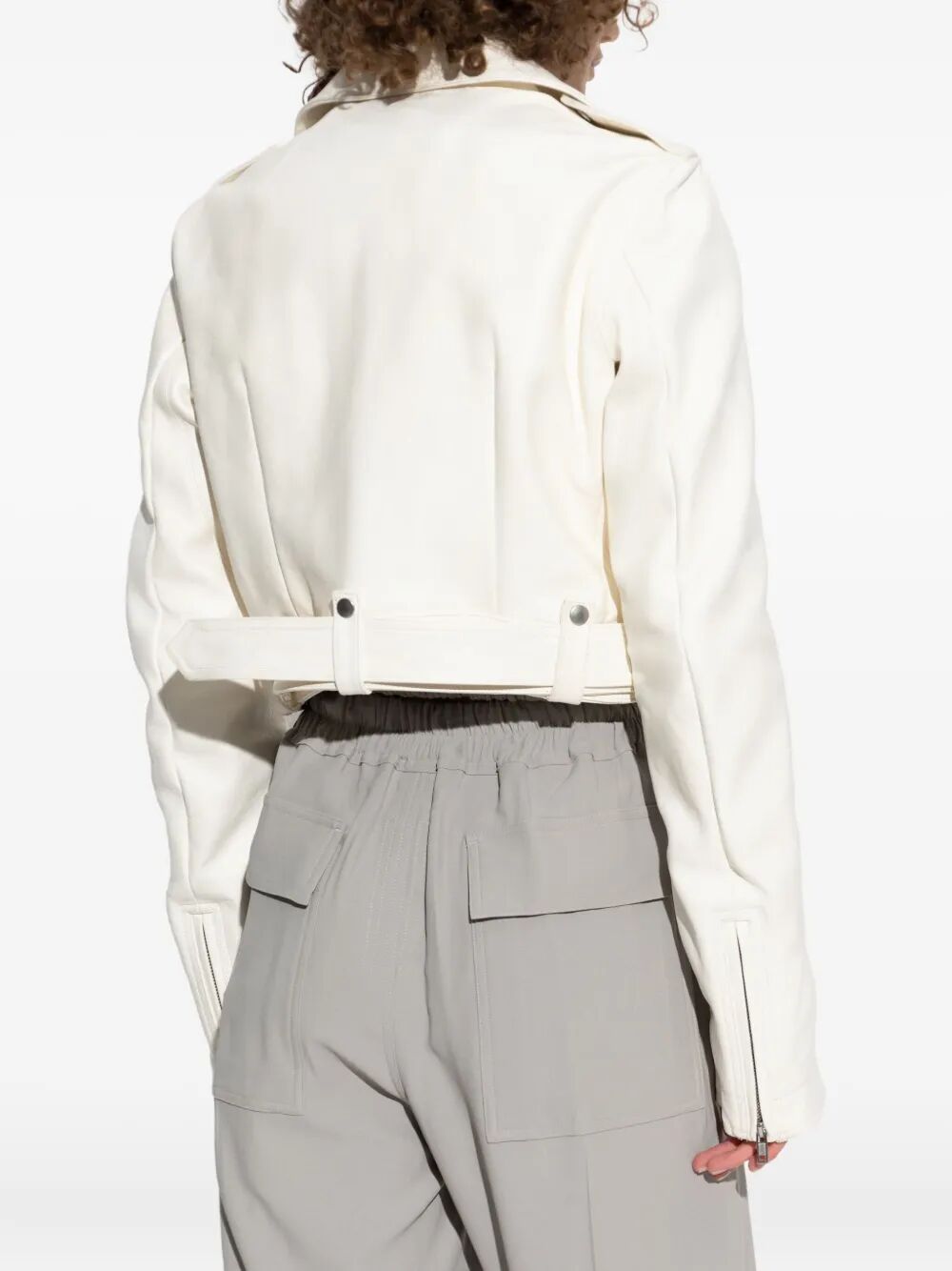 RICK OWENS Cropped Mini Stooges Leather Jacket