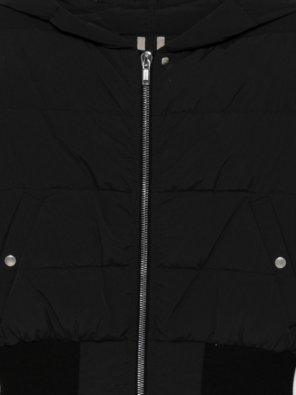 RICK OWENS Quilted Down Jacket with Hood for Women