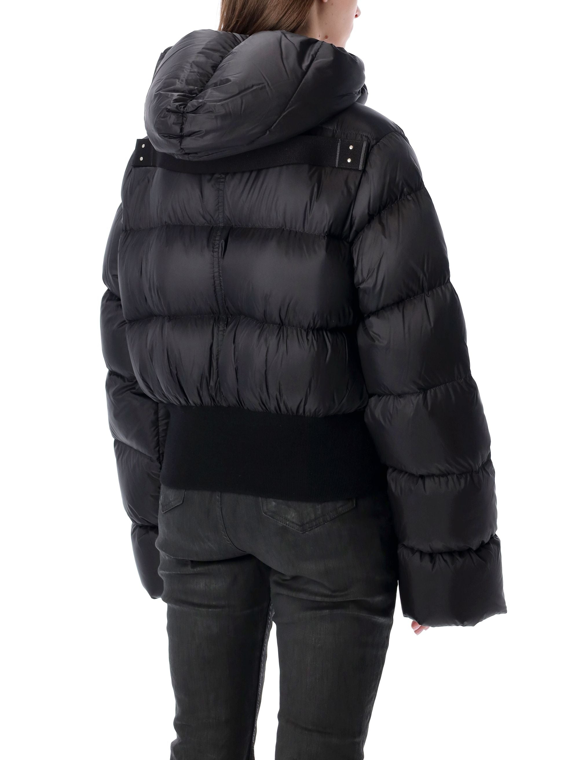 RICK OWENS Cropped Hooded Down Jacket for Women