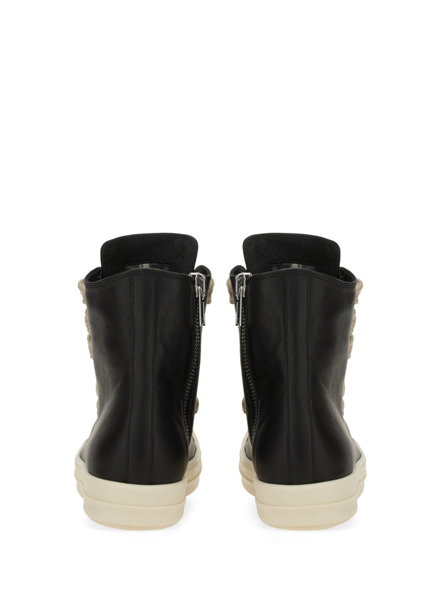 RICK OWENS Lace-Up Fastening Leather Sneakers for Women