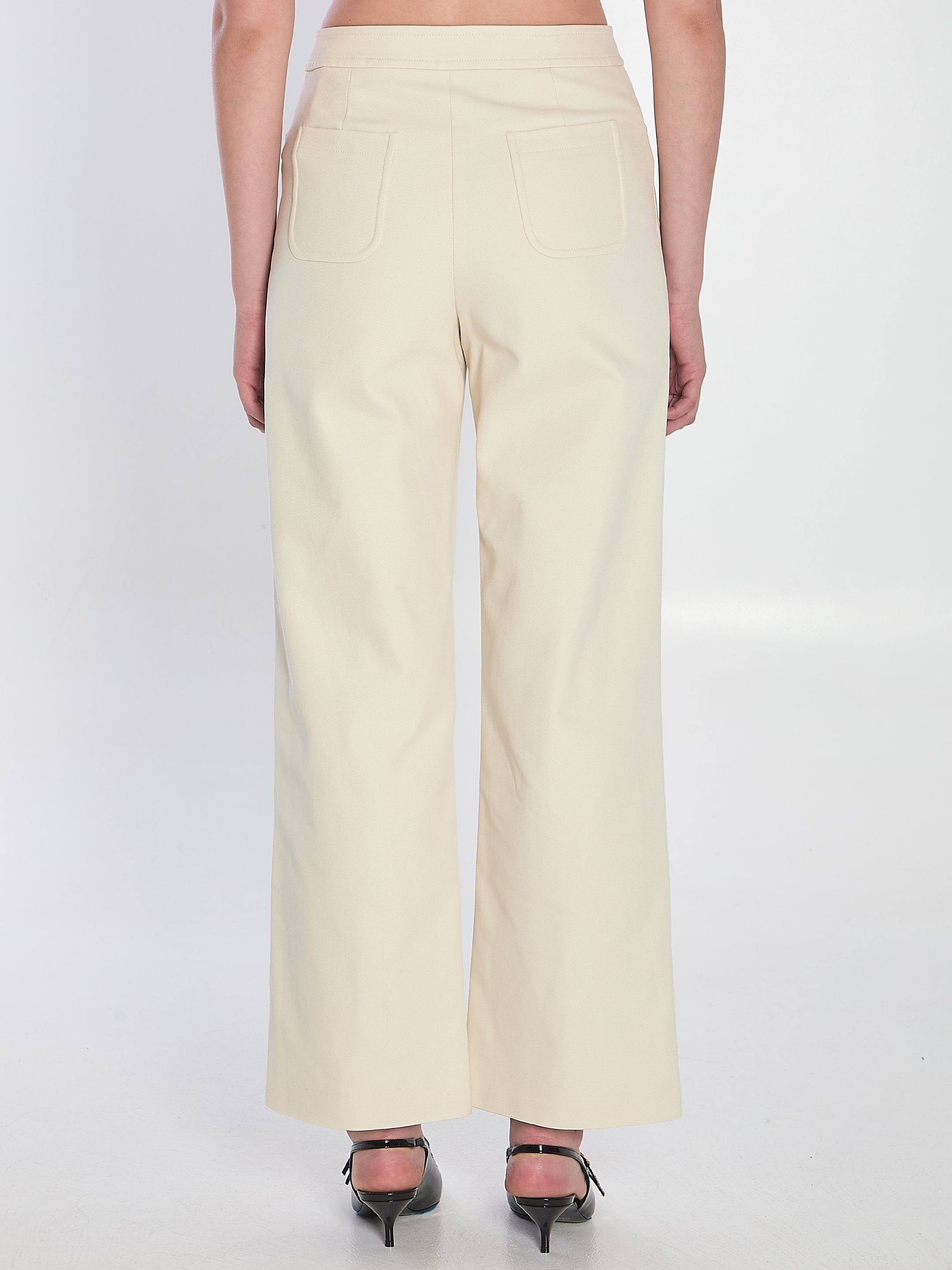 CELINE Triomphe Cotton Trousers for Women