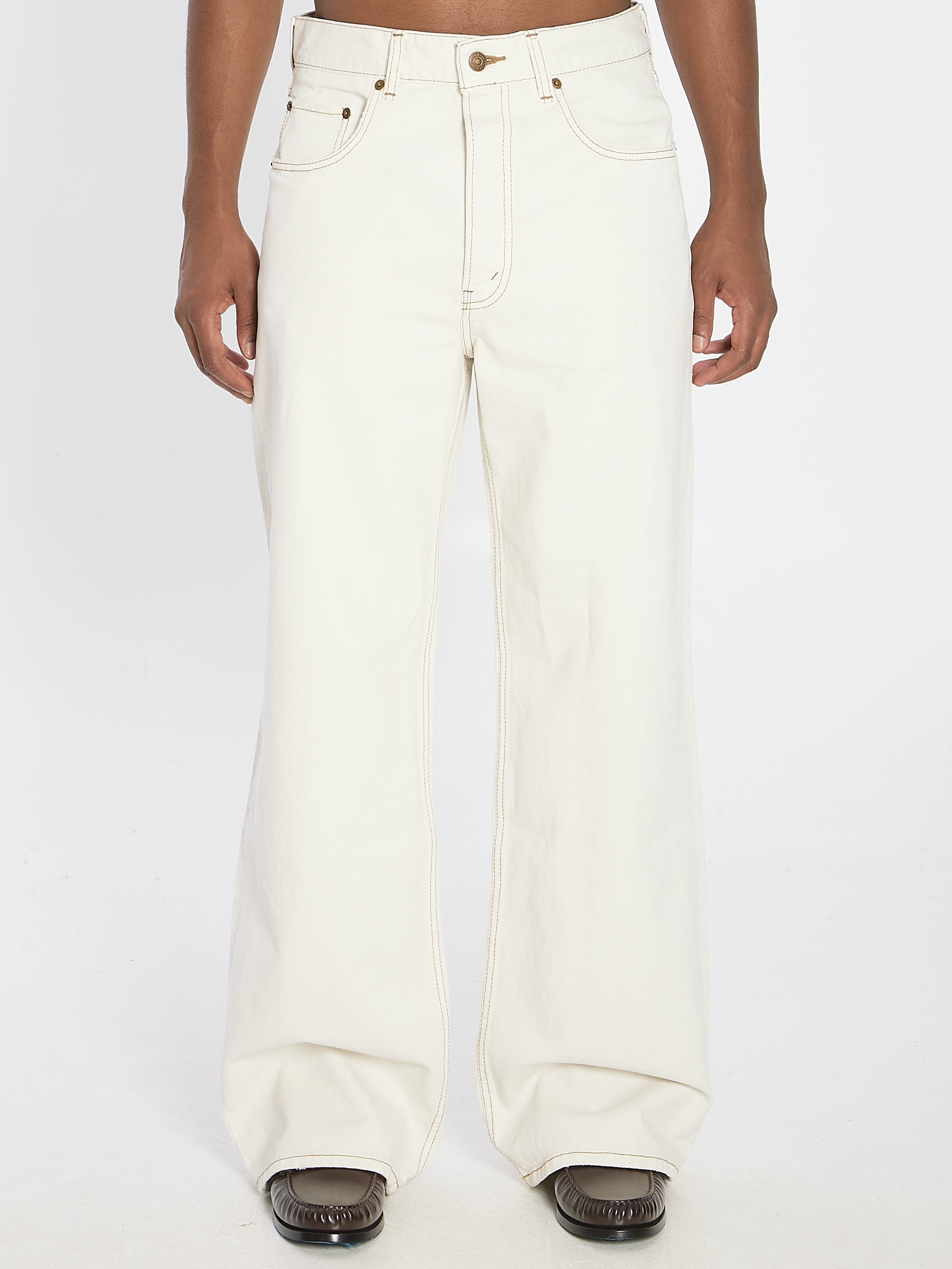 CELINE Wide Leg Denim Trousers - Size 29