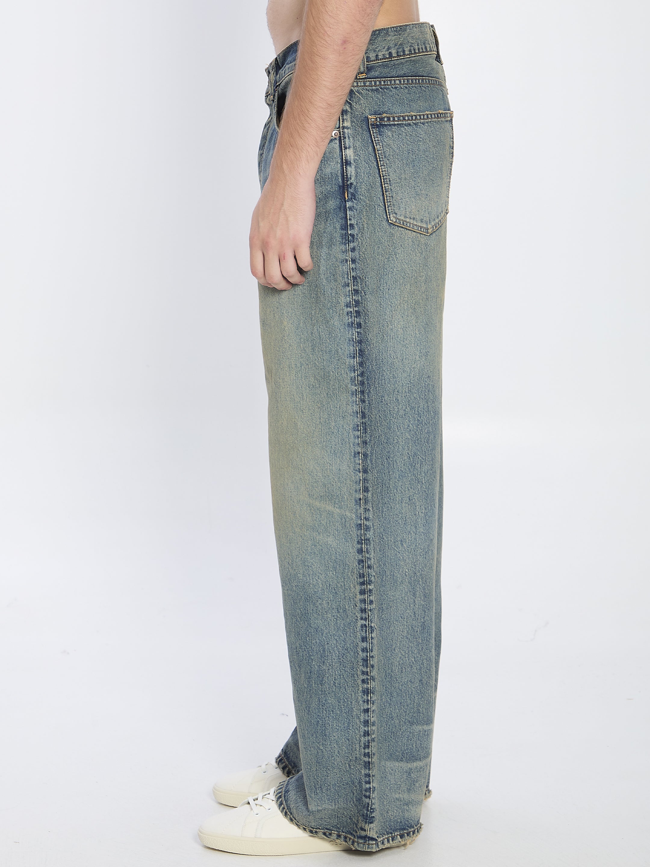 CELINE Max Denim Jeans - Low Rise, Wide Leg, Size 31