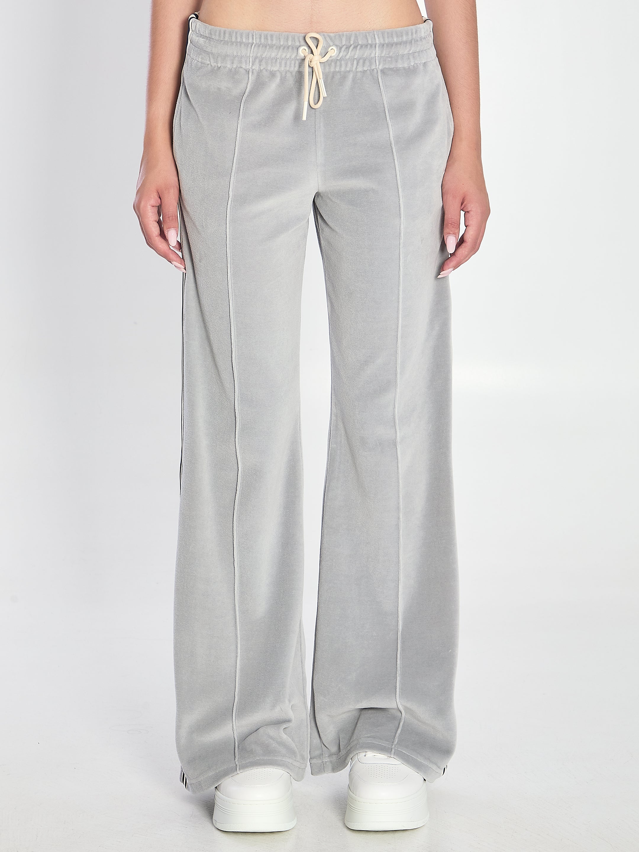 CELINE Triomphe Cotton Track Pants - Women's Mid-Rise Wide Leg Design
