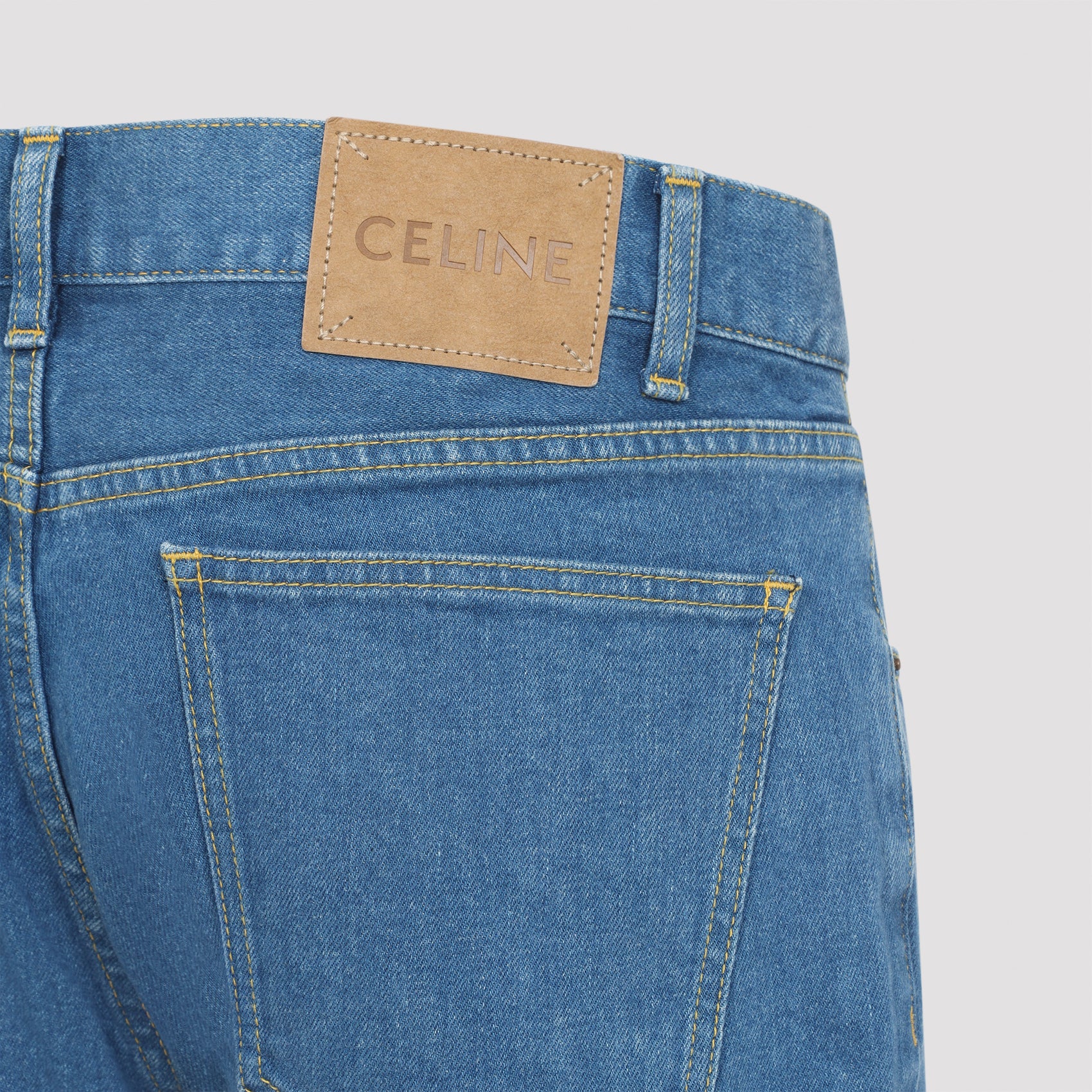 CELINE Western Flared Cotton Jeans