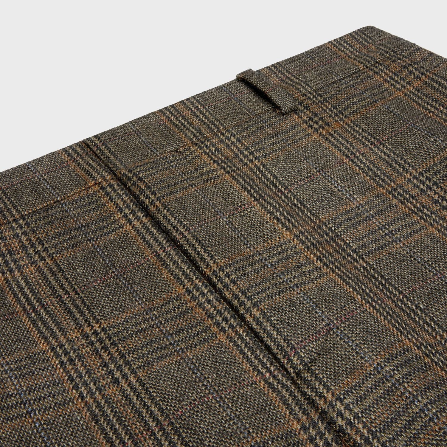 CELINE Women's Prince of Wales Wool Trousers