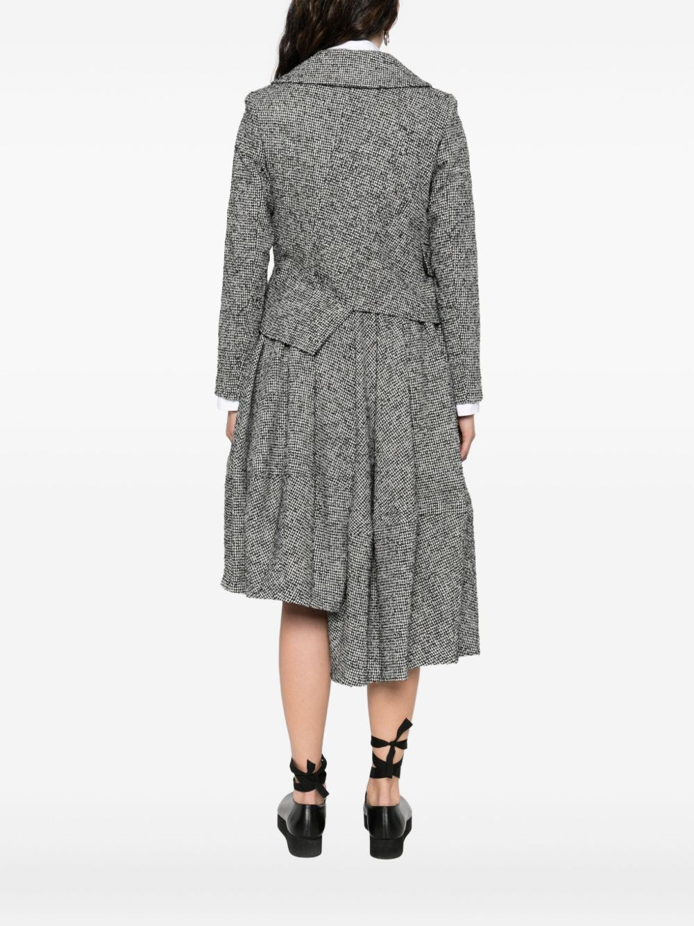 COMME DES GARÇONS Asymmetric Wool Jacket with Peter Pan Collar
