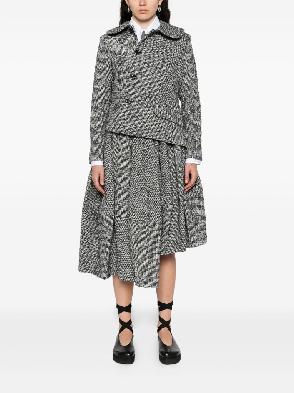 COMME DES GARÇONS Wool Asymmetric Mini Skirt