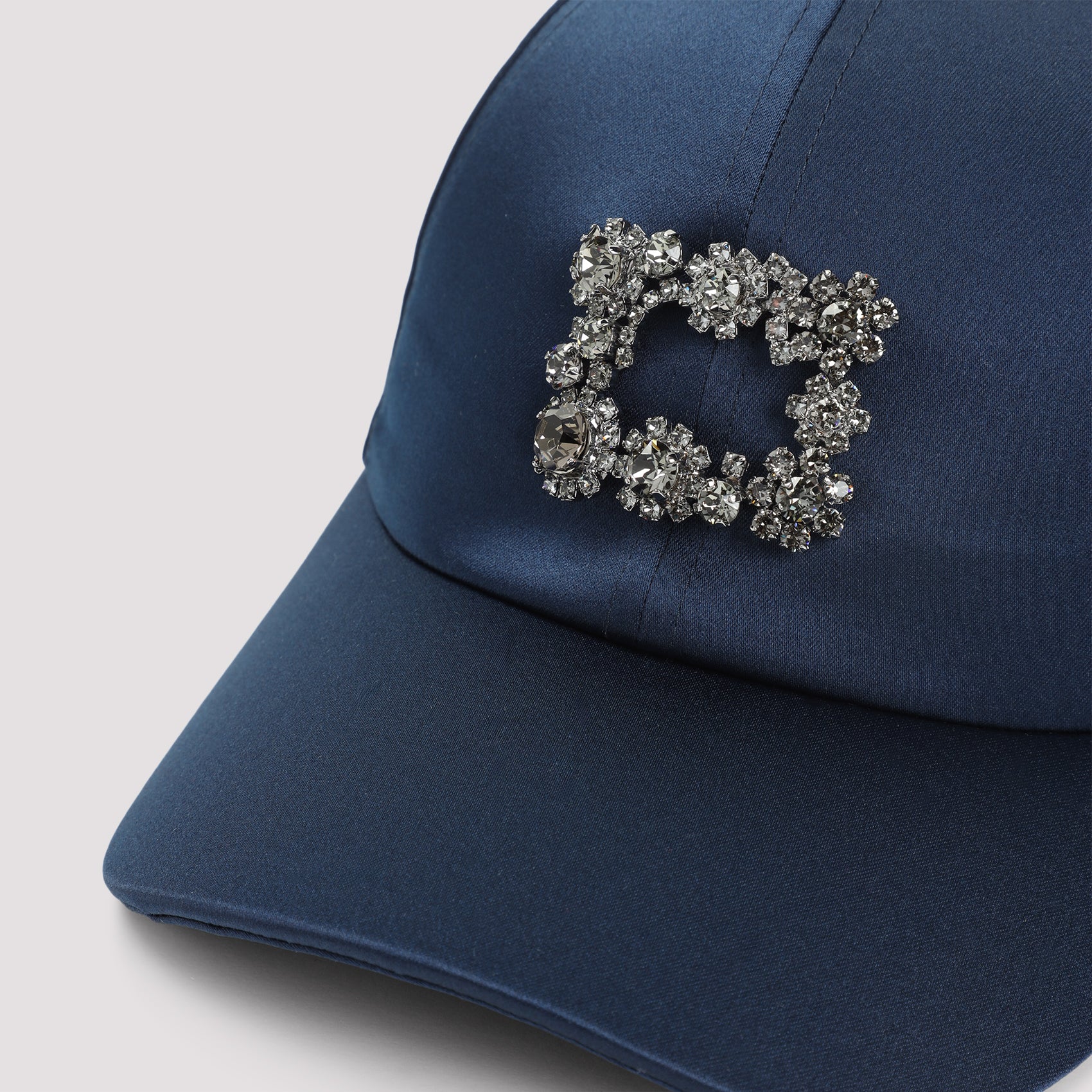 ROGER VIVIER Satin Flower Embellished Cap