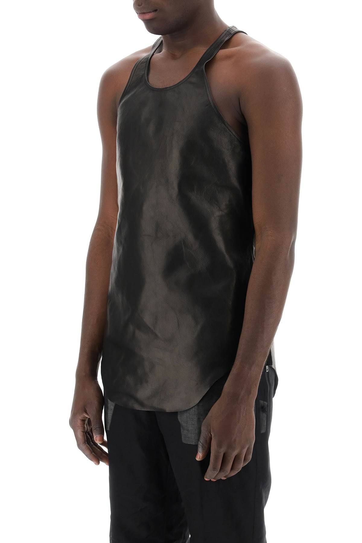 RICK OWENS Leather Tank Top