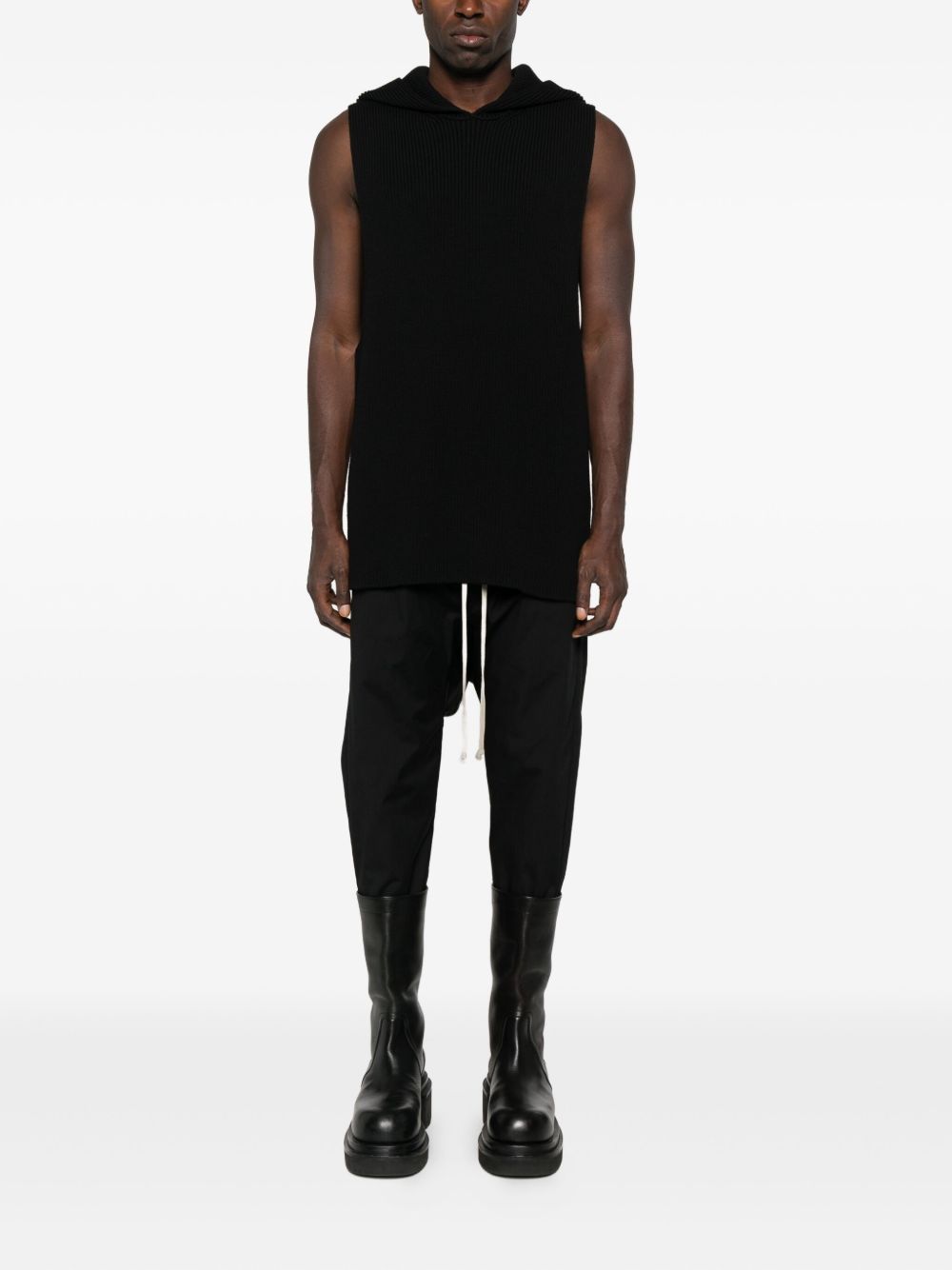 RICK OWENS Hooded Tank Top Size L