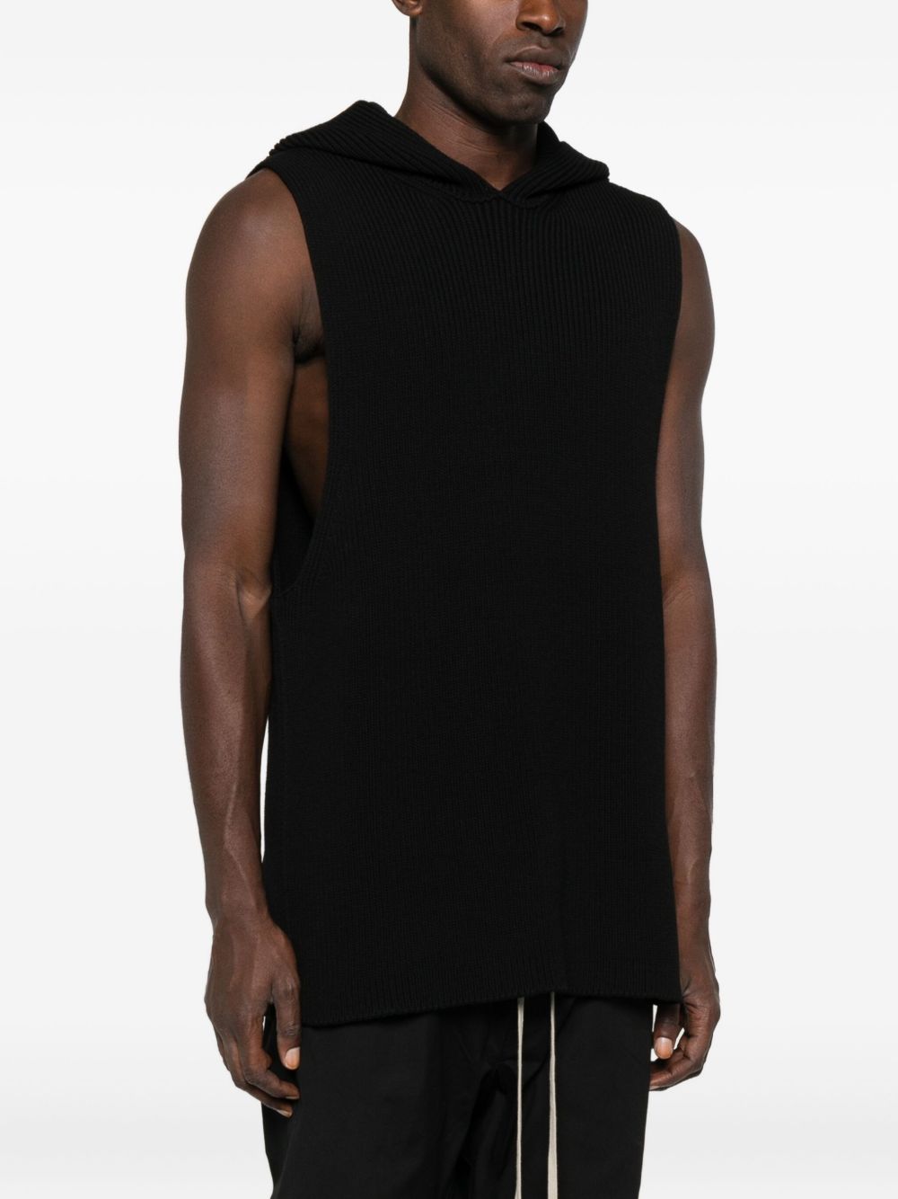 RICK OWENS Hooded Tank Top Size L