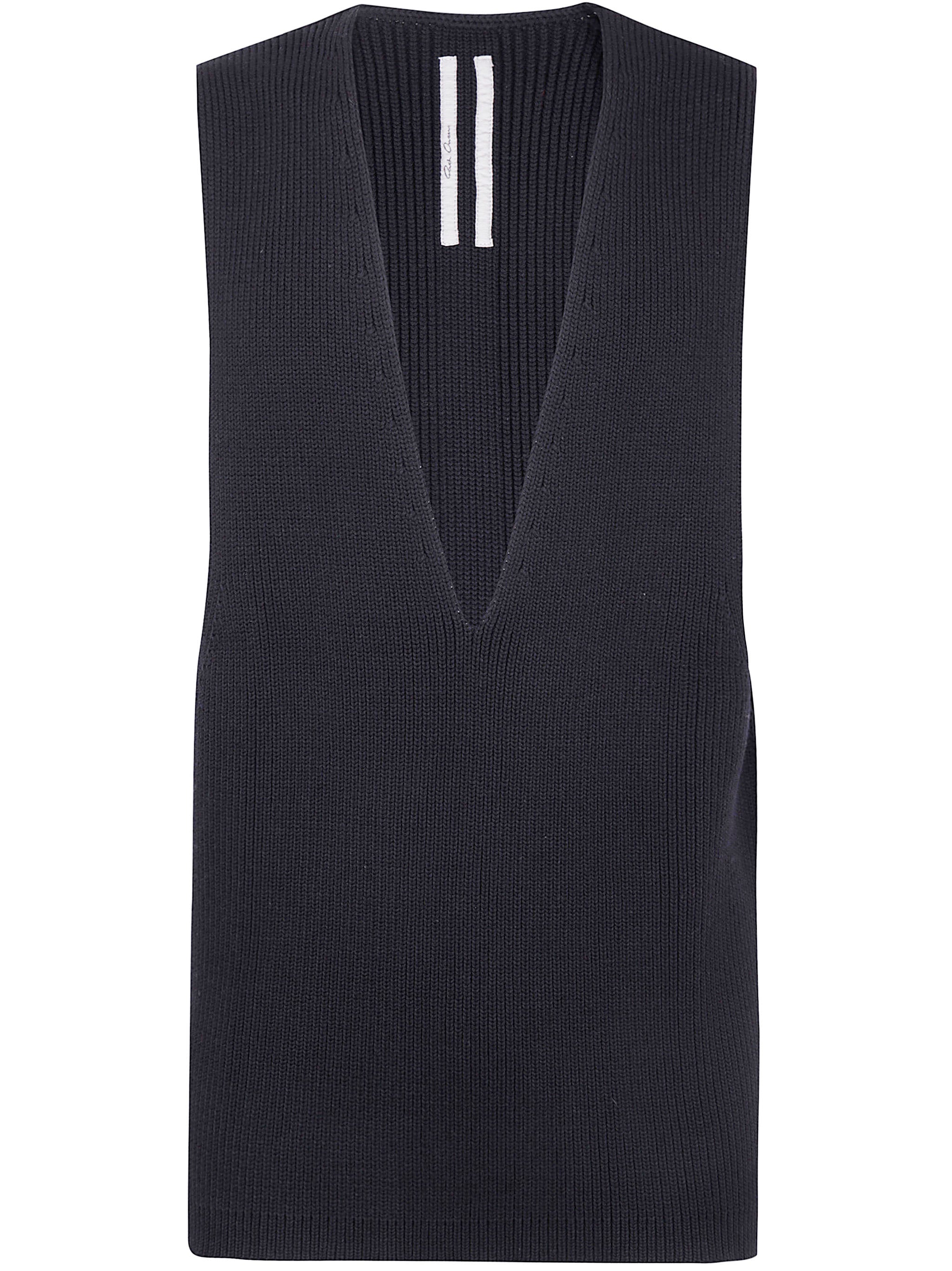 RICK OWENS V-Neck Knit Top for Men - FW25 Collection