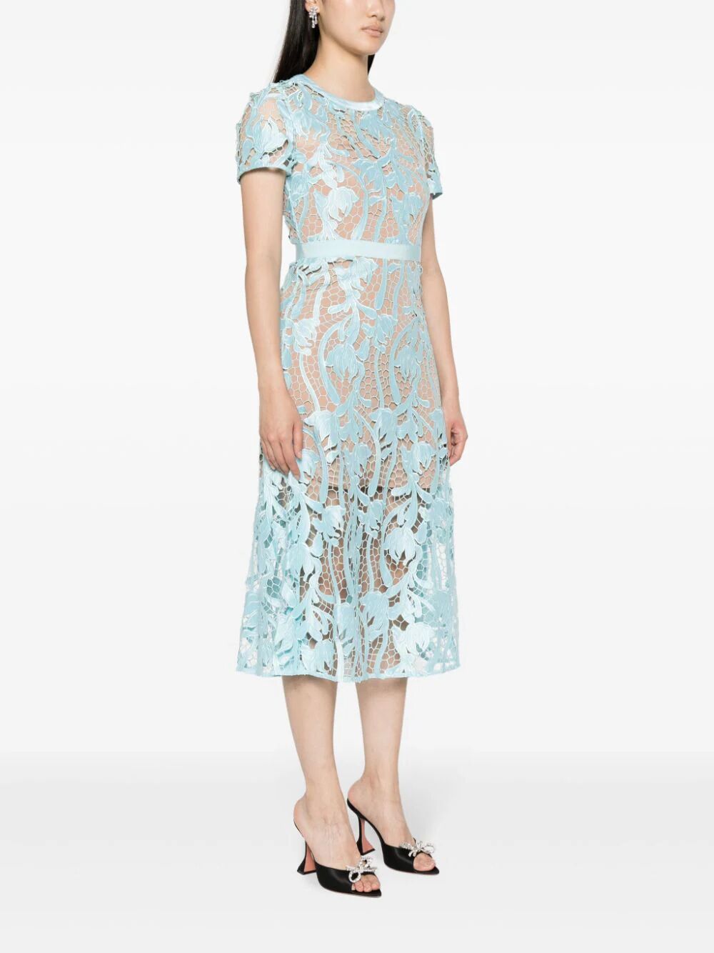SELF-PORTRAIT Lace Midi Dress for Women - Spring/Summer 2024