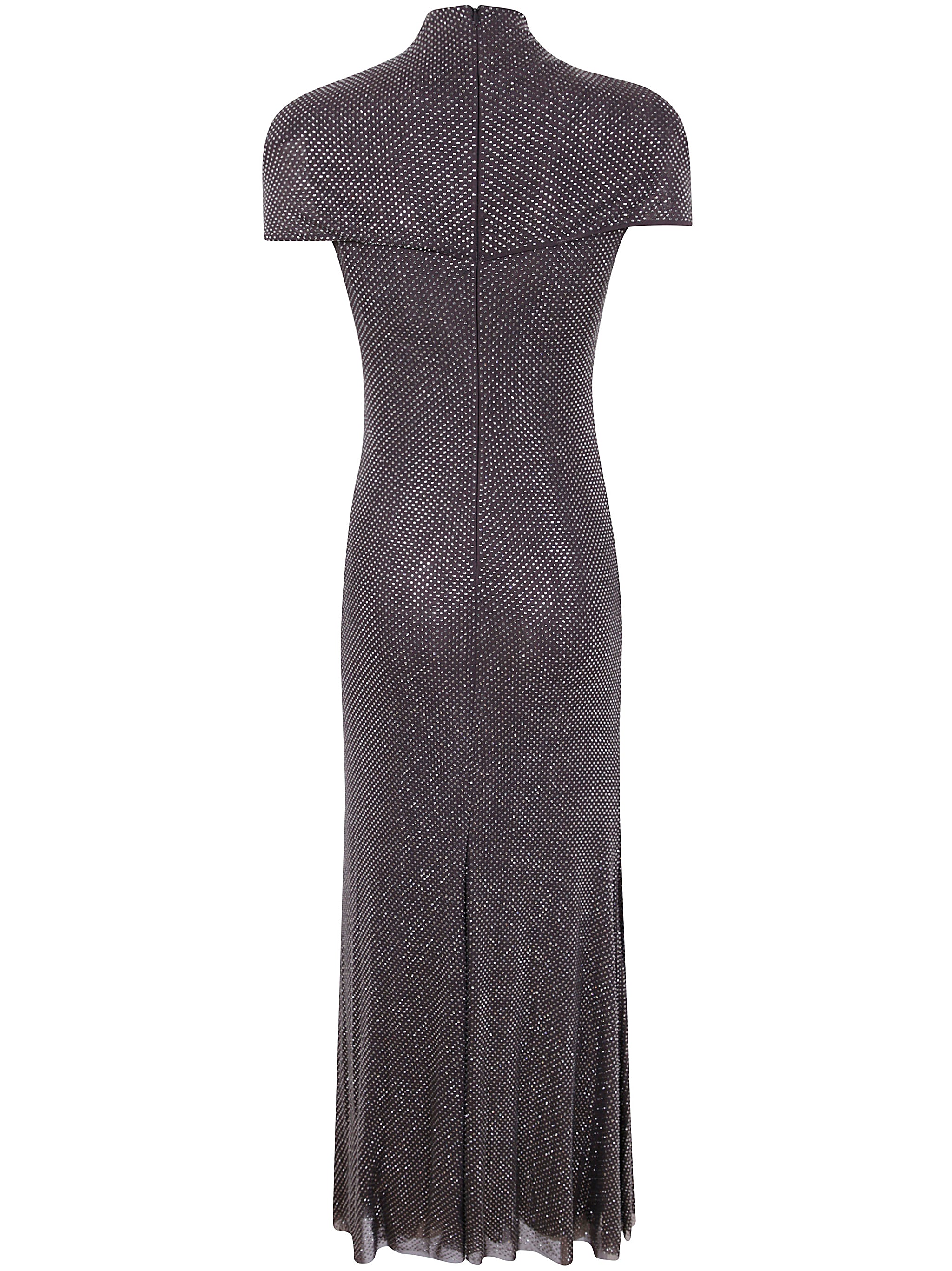 SELF-PORTRAIT Rhinestone Mesh Cut Out Midi Dress