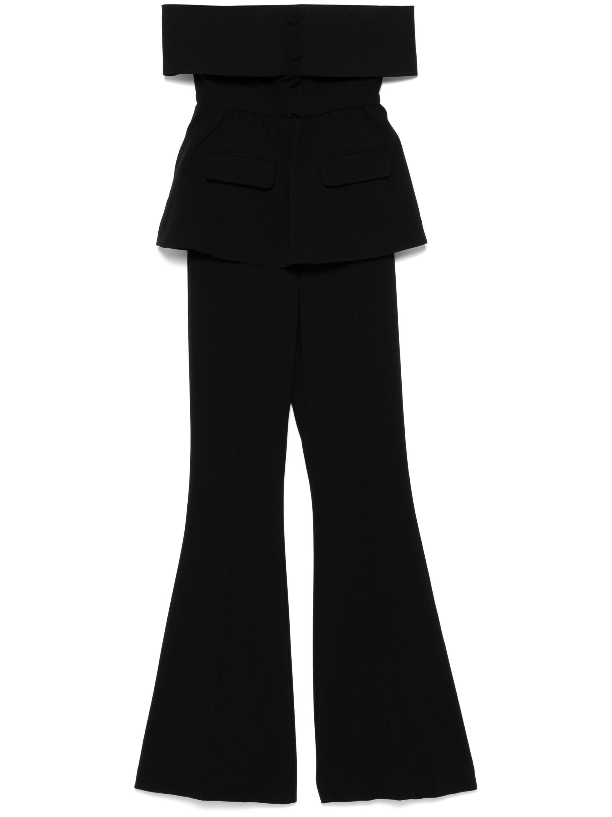 SELF-PORTRAIT Off Shoulder Crepe Jumpsuit for Women - SS25