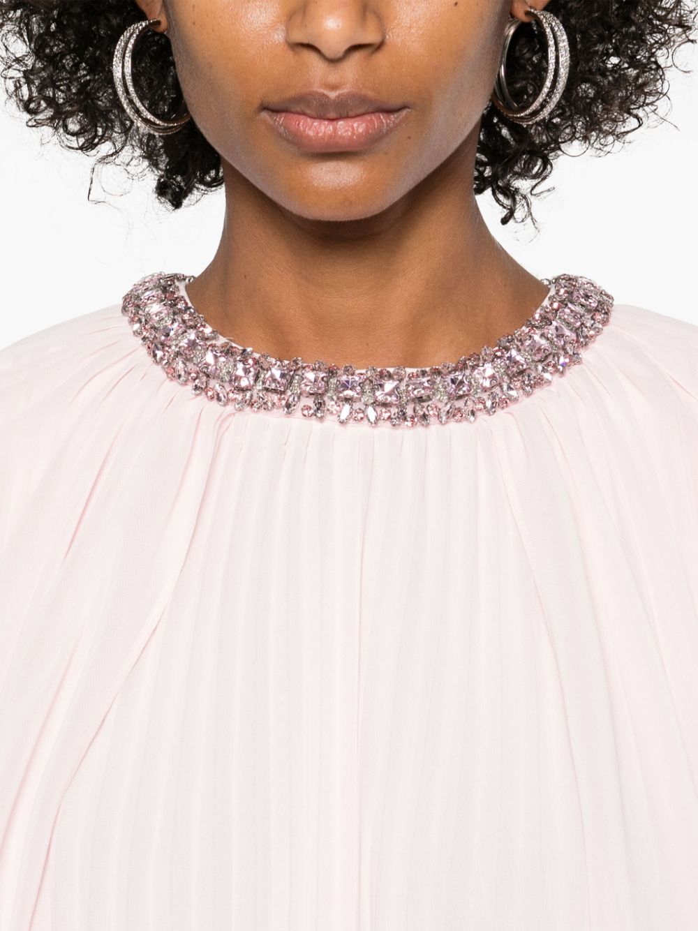 SELF-PORTRAIT Mini Dress with Elegant Rhinges