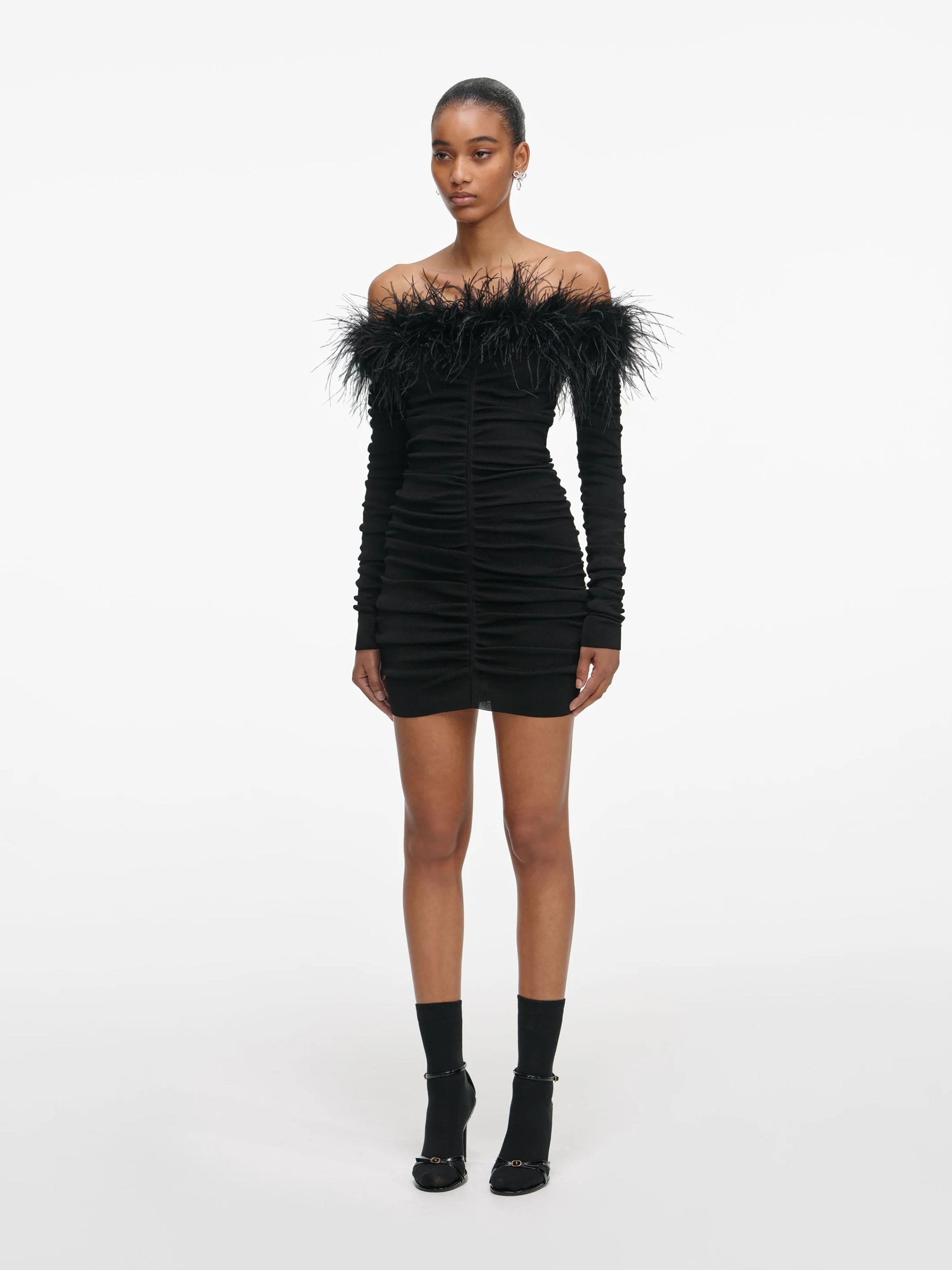 SELF-PORTRAIT Chic Mini Dress with Lace Inserts - Size 6