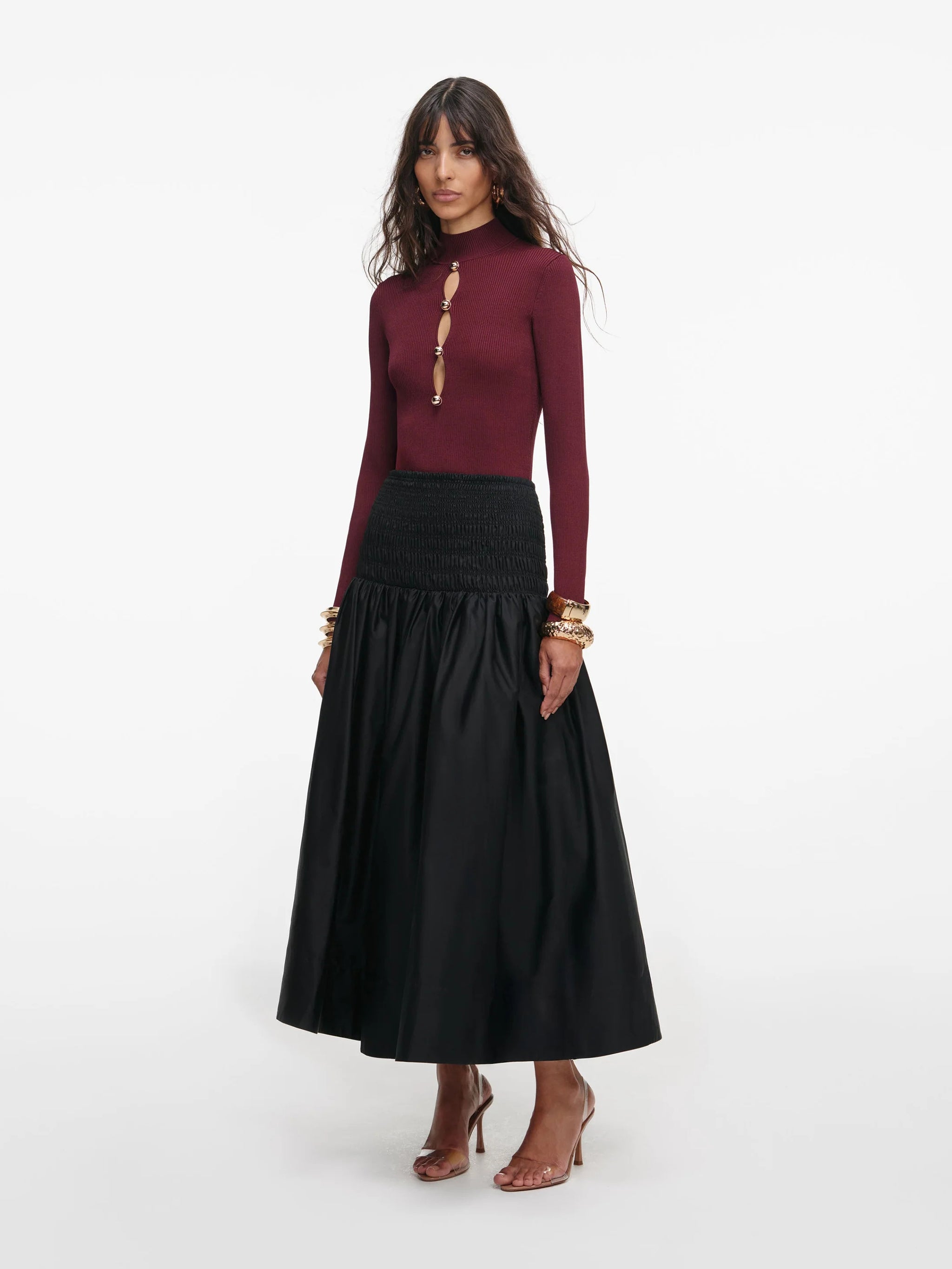 SELF-PORTRAIT Keyhole Knit Top - Size S