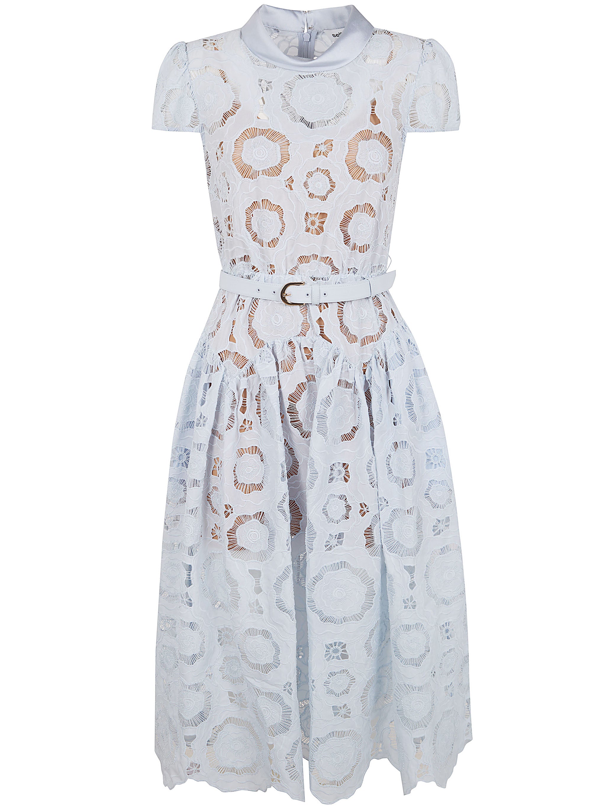 SELF-PORTRAIT Floral Lace Midi Dress