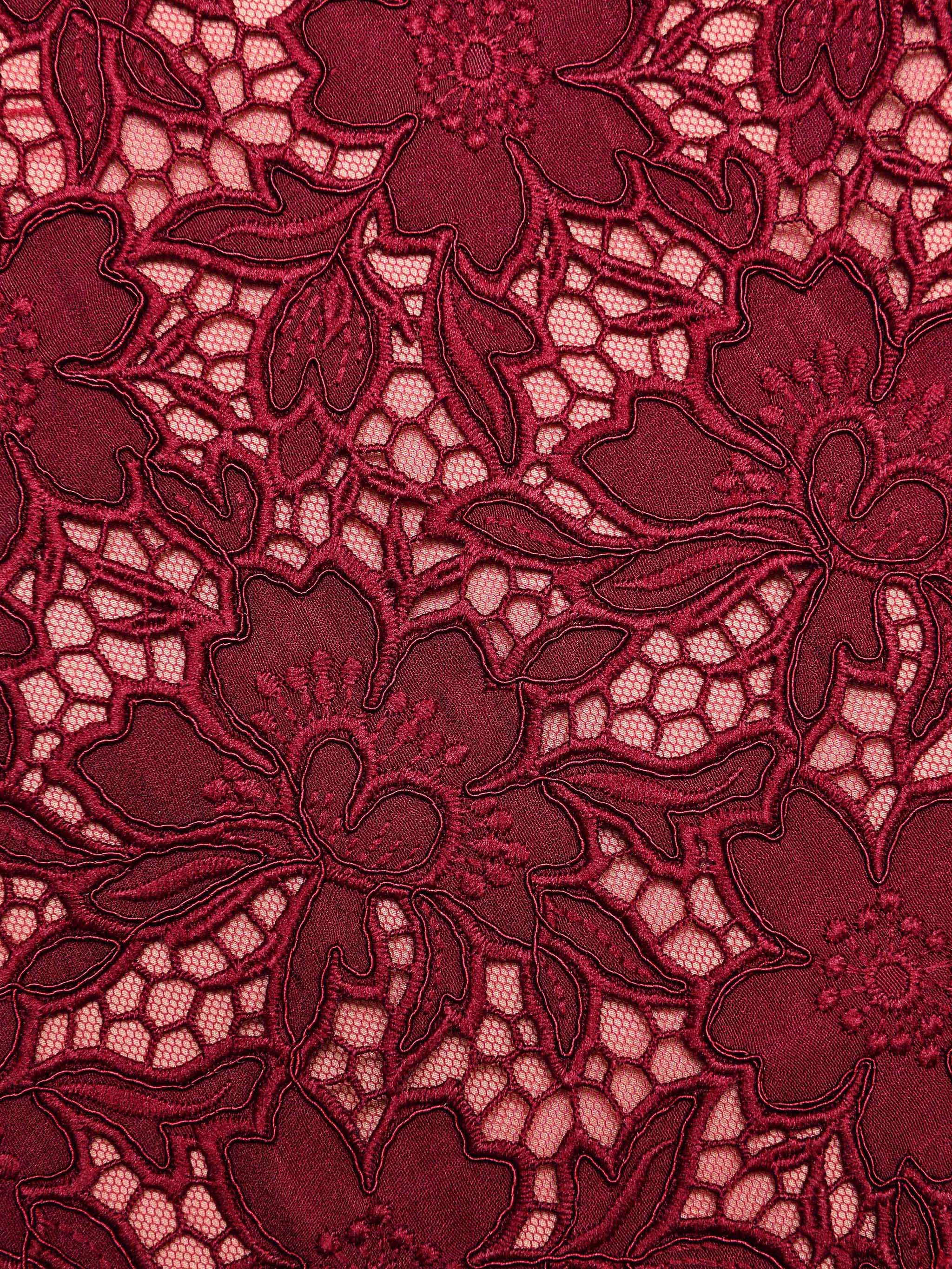 SELF-PORTRAIT Floral Guipure Lace Midi Skirt