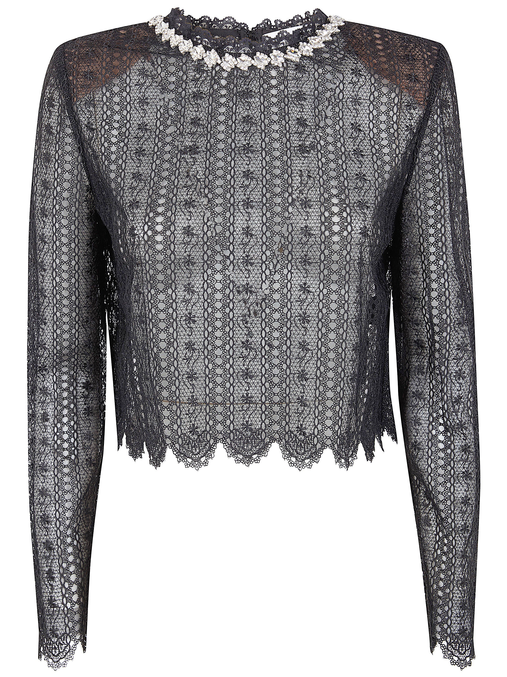 SELF-PORTRAIT Light Knit Lace Top - Women’s Spring/Summer 2026