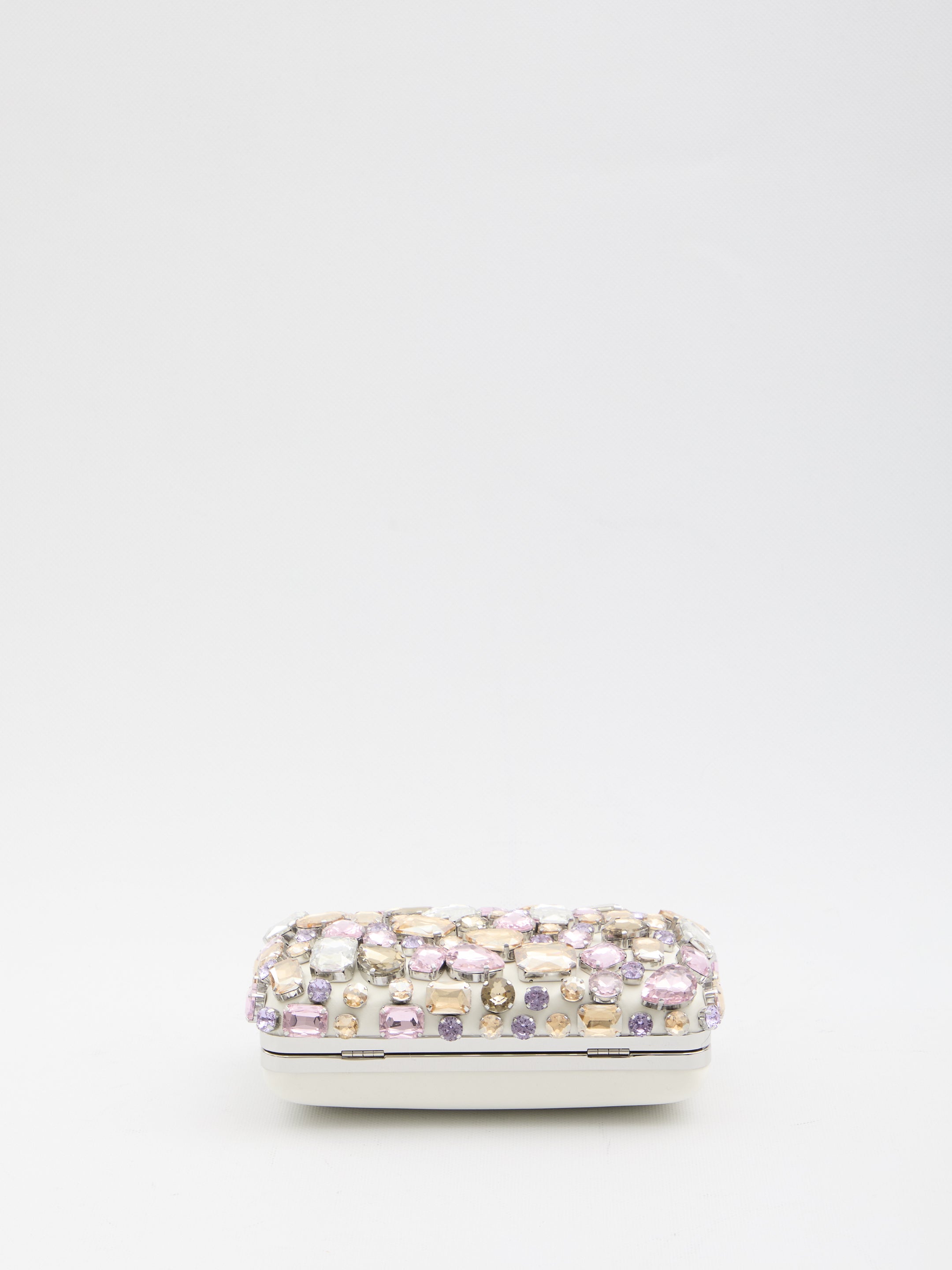 SELF-PORTRAIT Mini Crystal-Embellished Clutch Handbag
