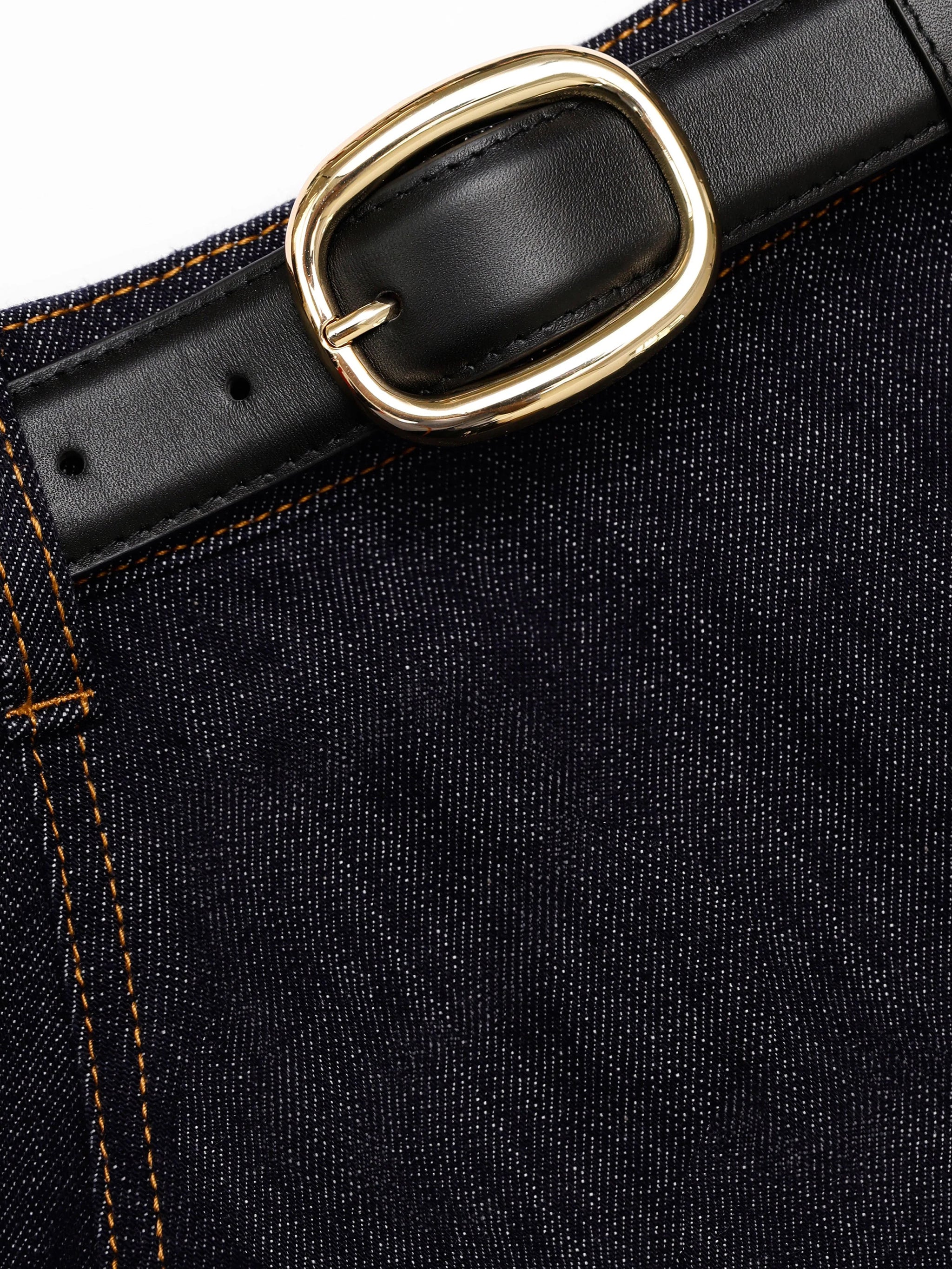 SELF-PORTRAIT Flared Midi Skirt with Back Zip Closure