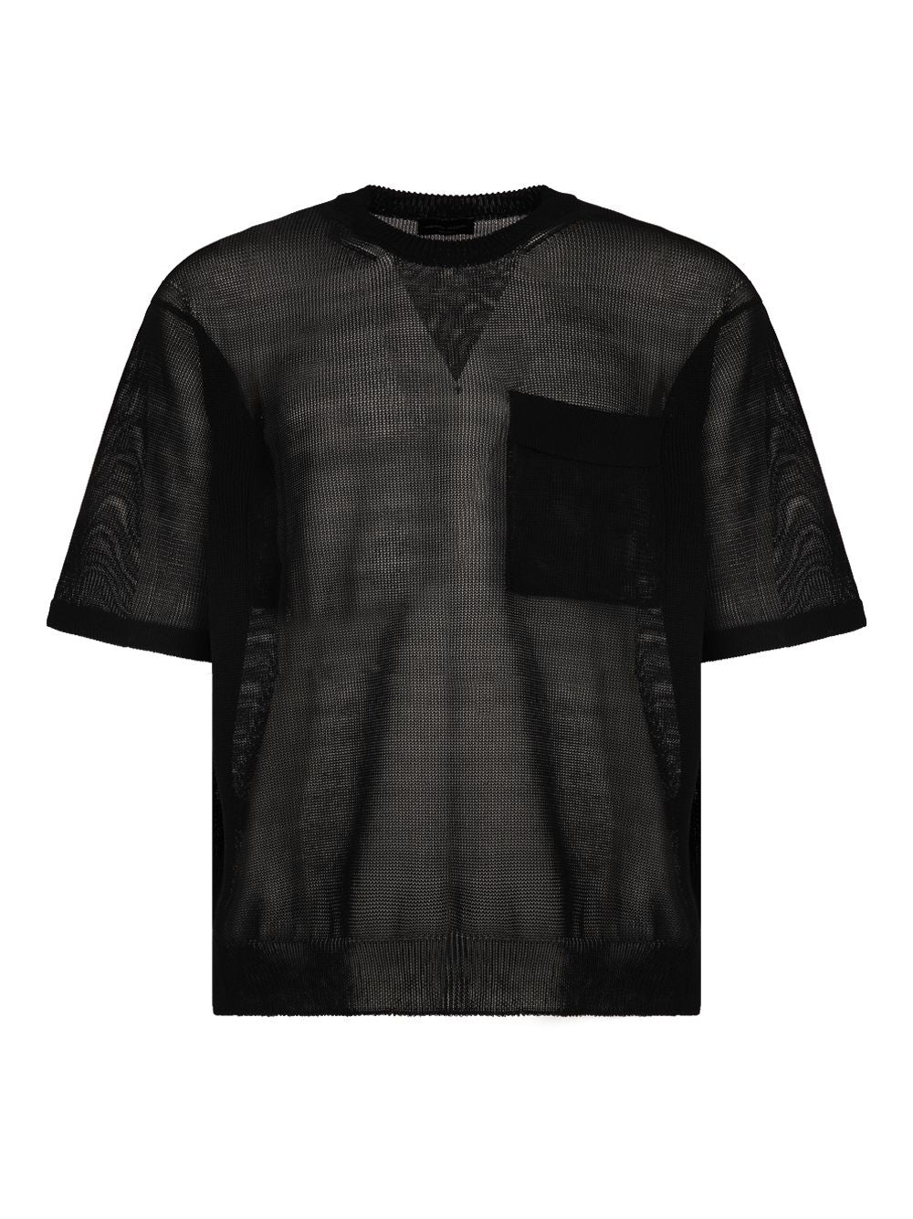 NUUR Short Sleeves Crew Neck Boxy Sweater with Pocket