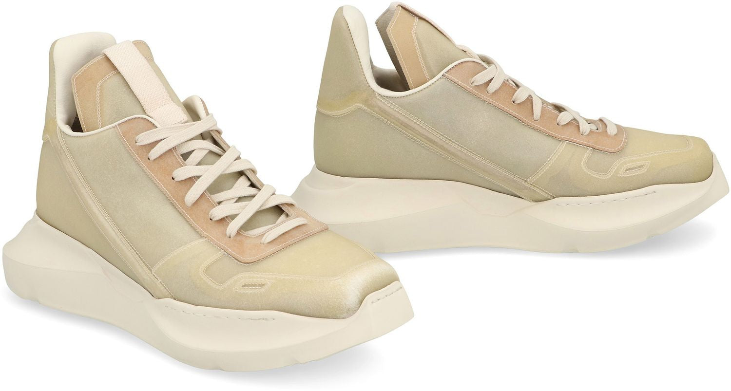 RICK OWENS High-Top Leather Sneakers for Men