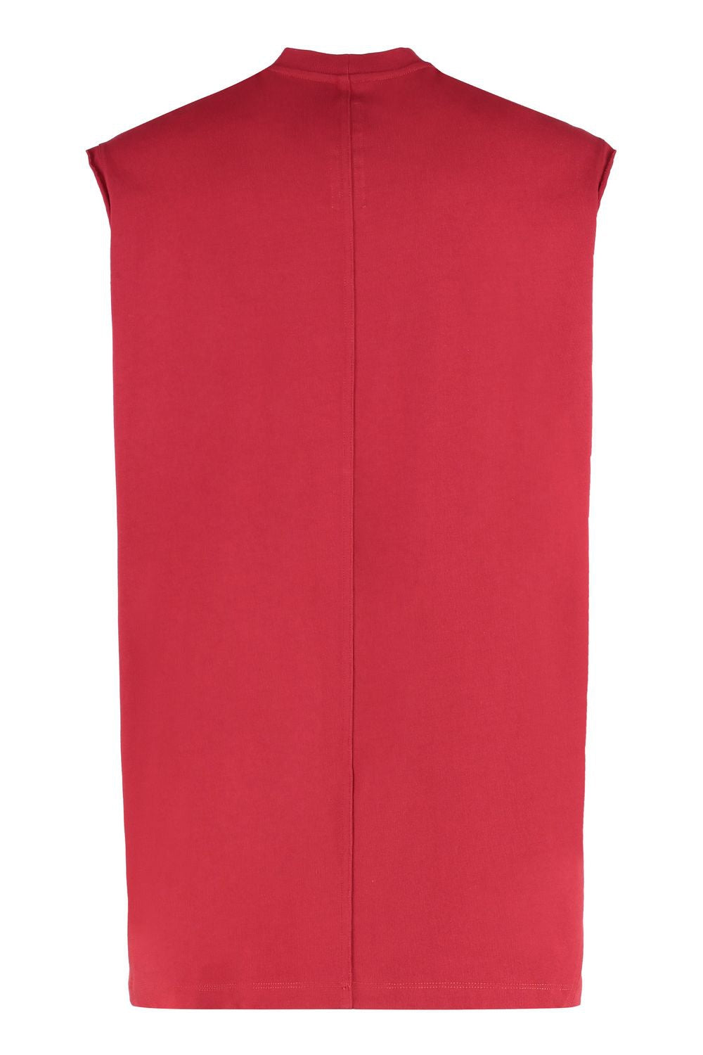 RICK OWENS Ribbed Collar Cotton Tank Top for Men - SS24