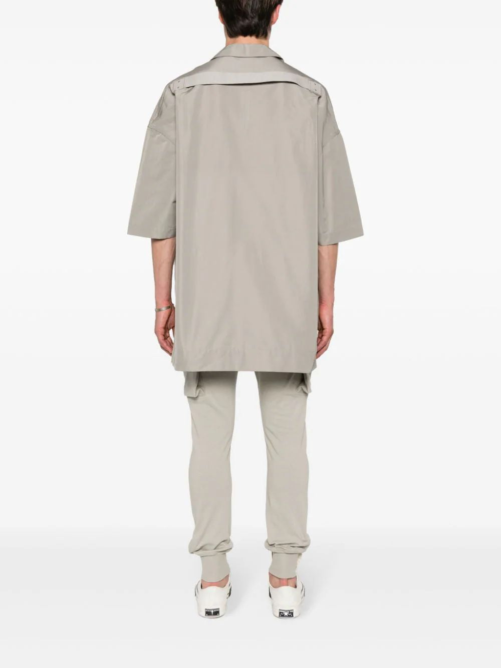 RICK OWENS Strap-Detail Classic Collar Shirt for Men